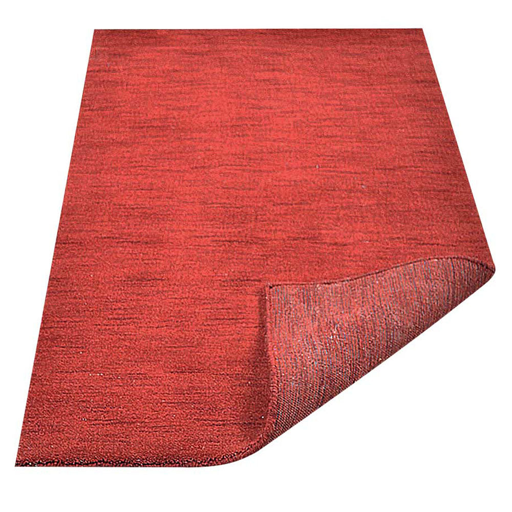 Solid Hand Knotted Wool Rug