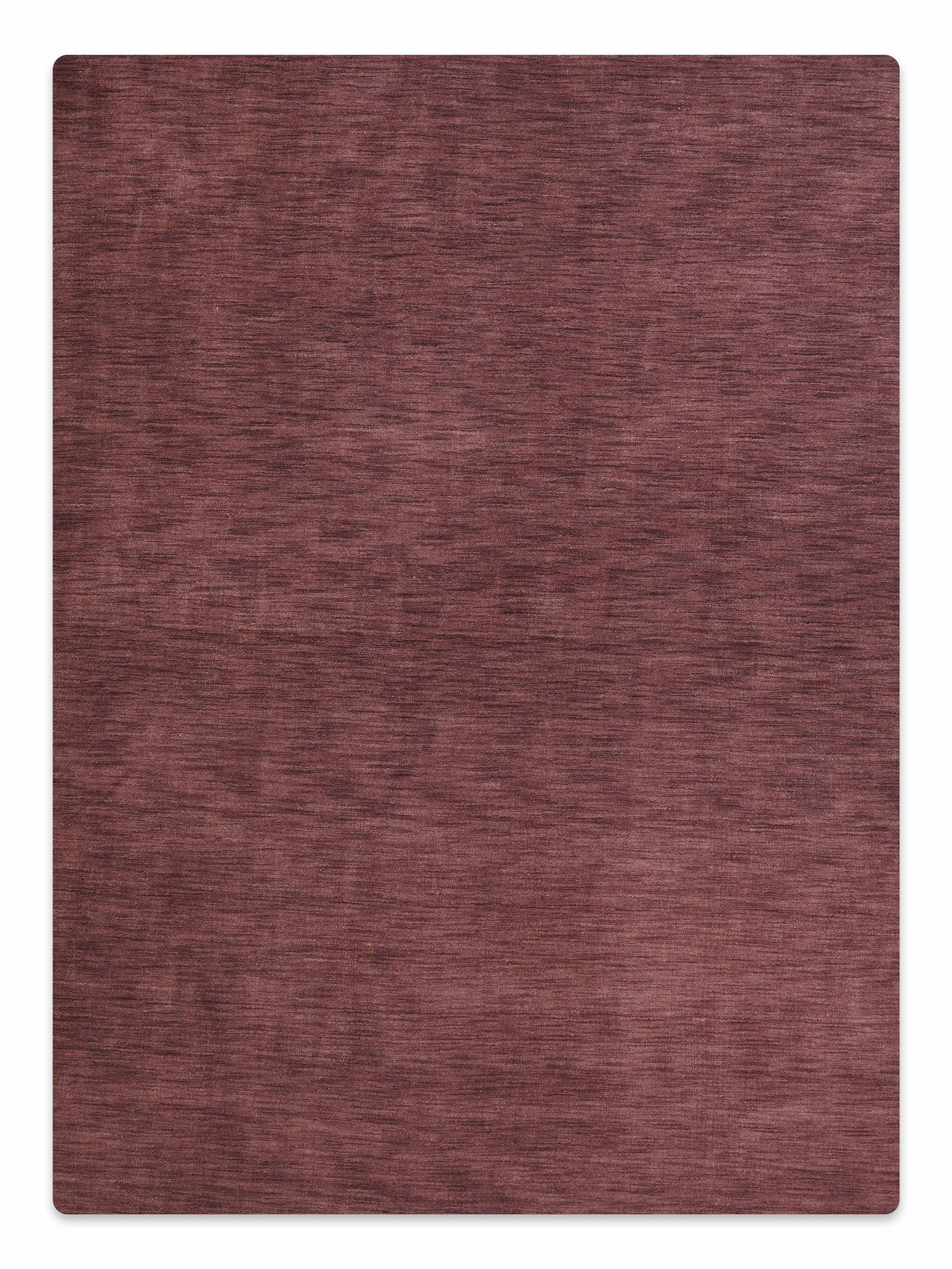 Solid Hand Knotted Wool Rug