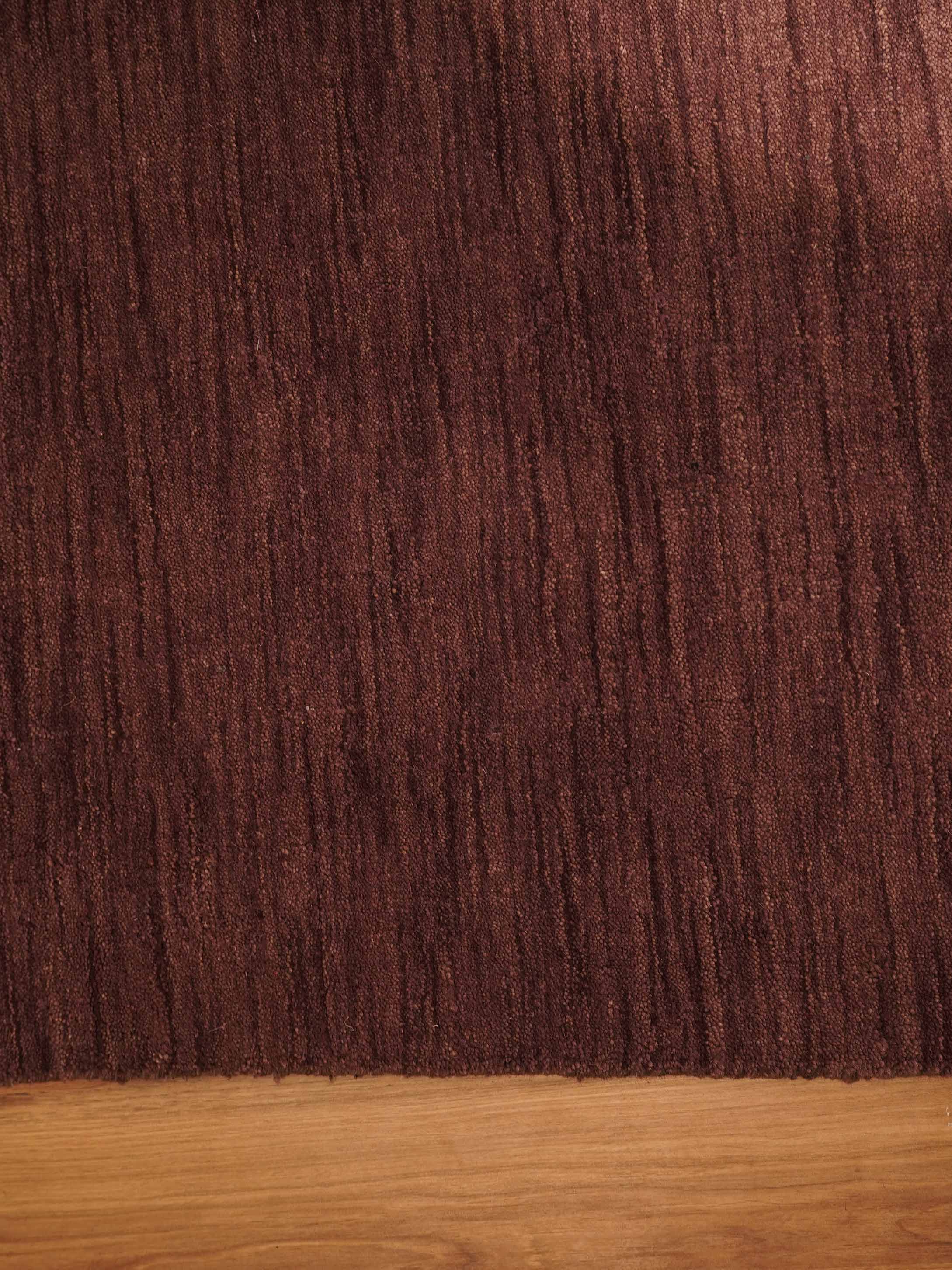 Solid Hand Knotted Wool Rug