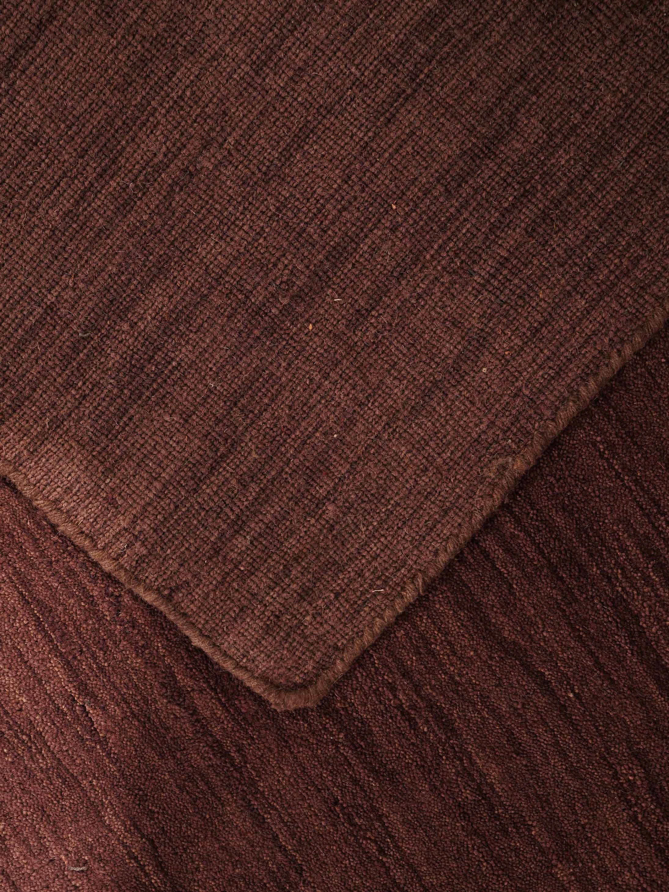 Solid Hand Knotted Wool Rug