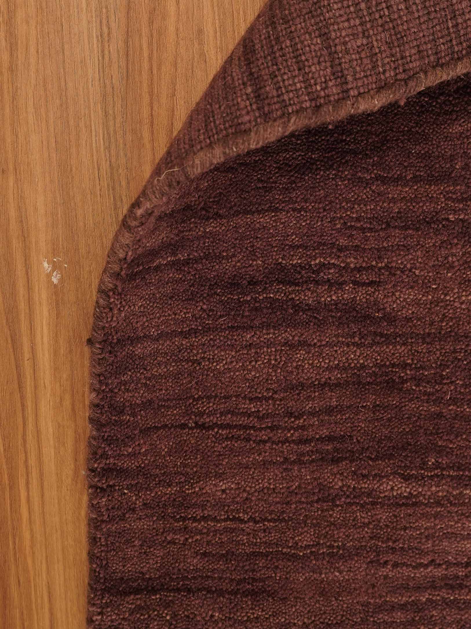 Solid Hand Knotted Wool Rug