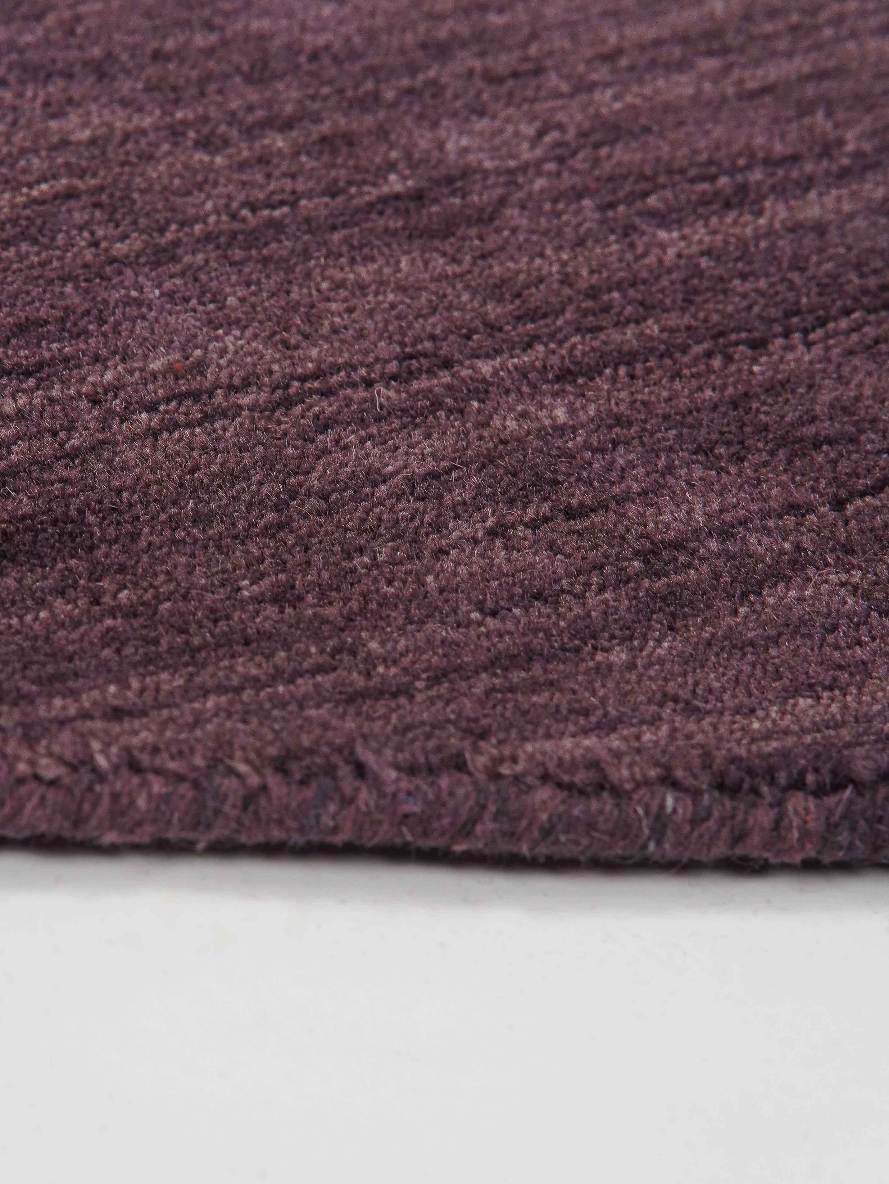 Solid Hand Knotted Wool Rug