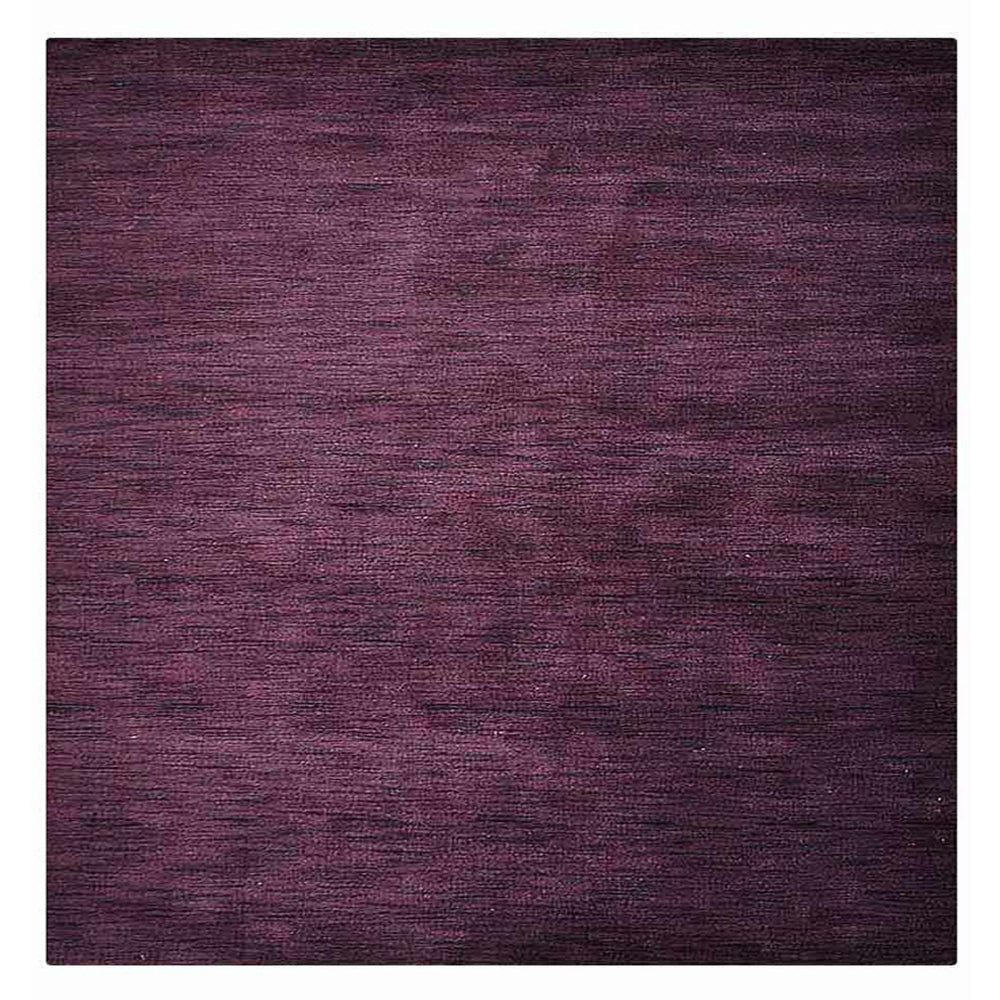 Solid Hand Knotted Wool Rug