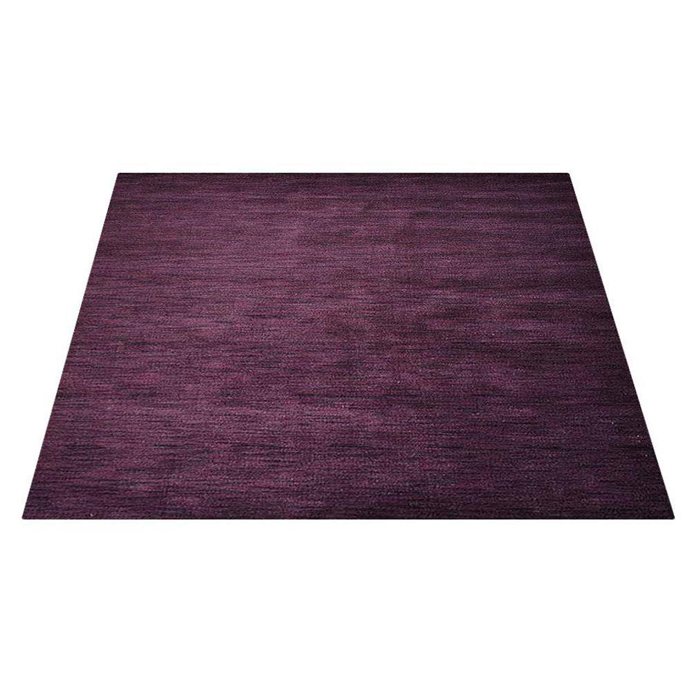 Solid Hand Knotted Wool Rug