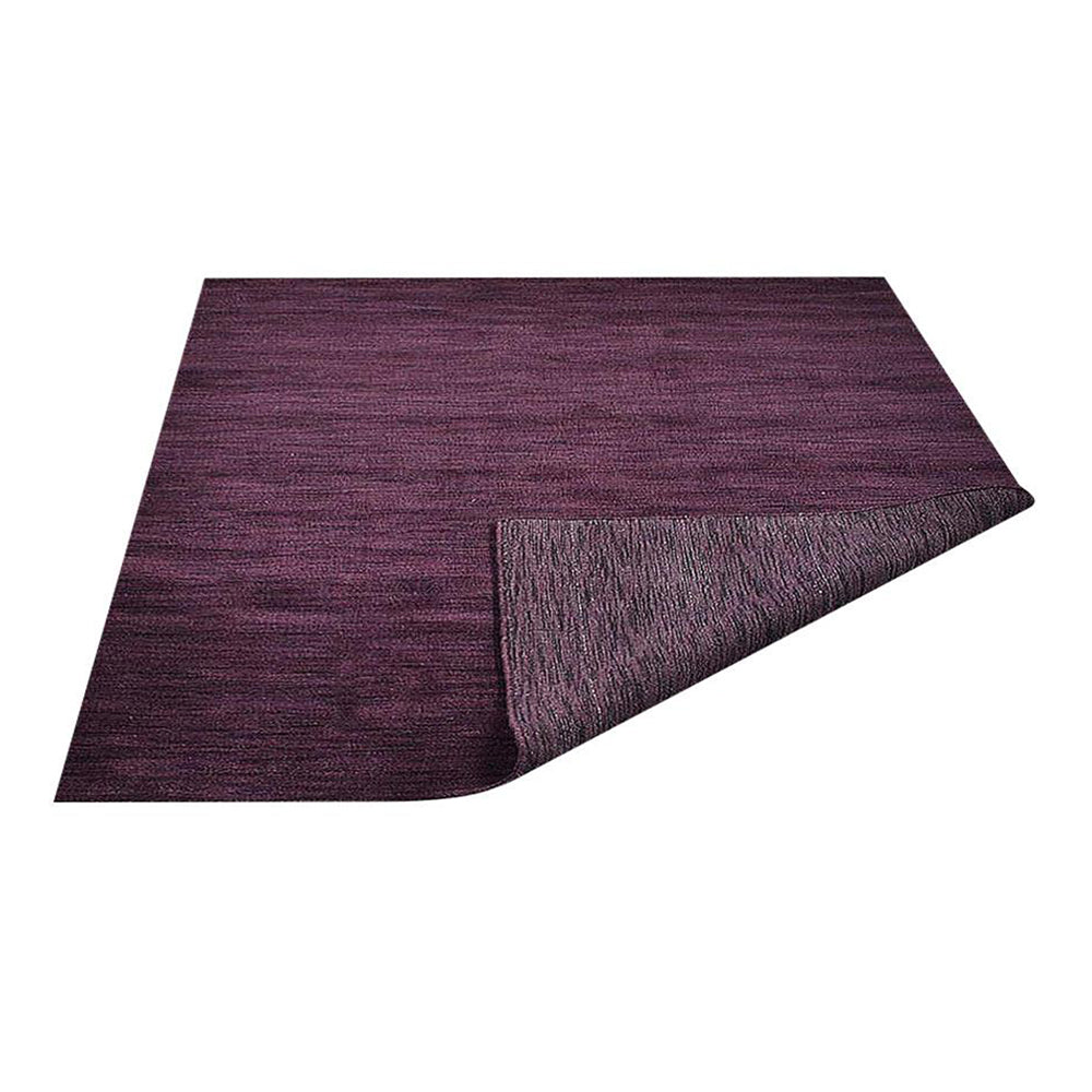 Solid Hand Knotted Wool Rug