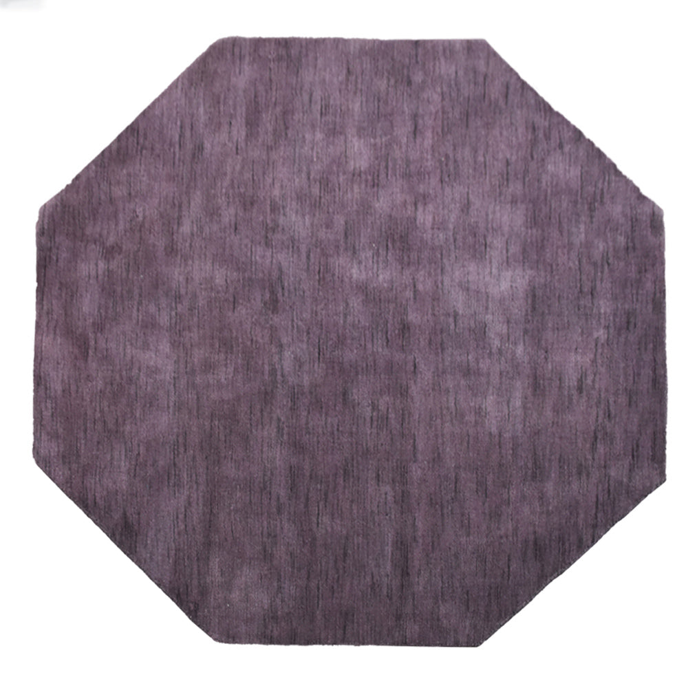 Solid Hand Knotted Wool Rug