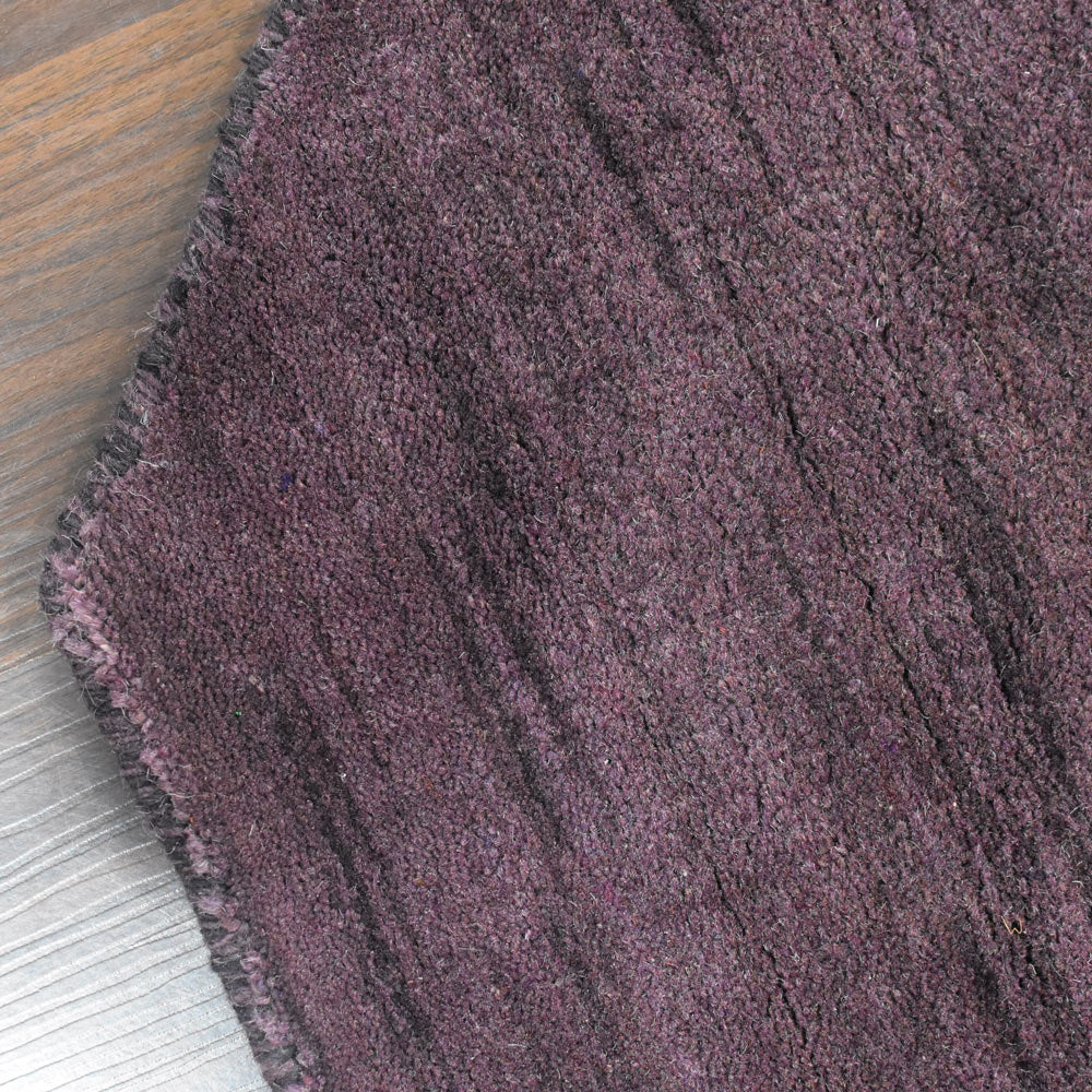 Solid Hand Knotted Wool Rug