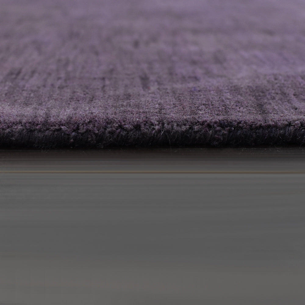 Solid Hand Knotted Wool Rug