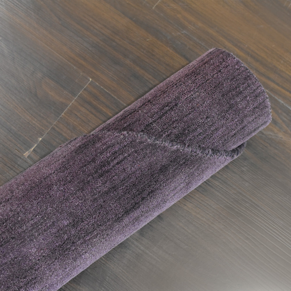 Solid Hand Knotted Wool Rug