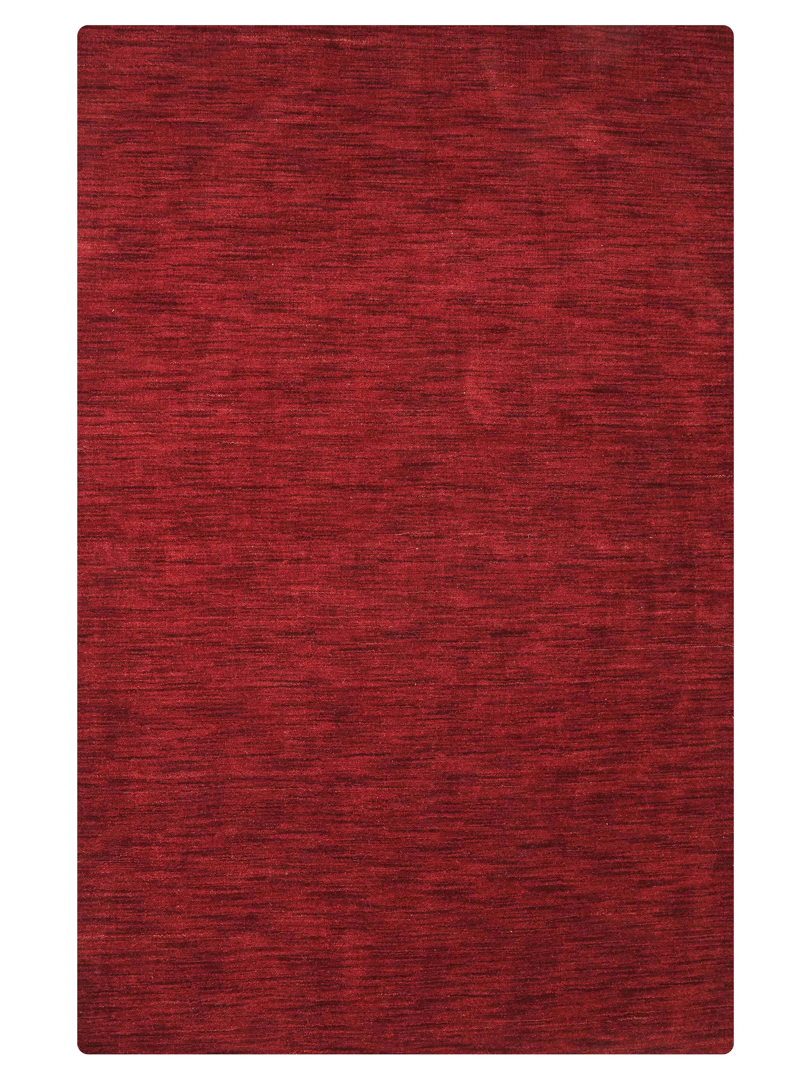 Solid Hand Knotted Wool Rug