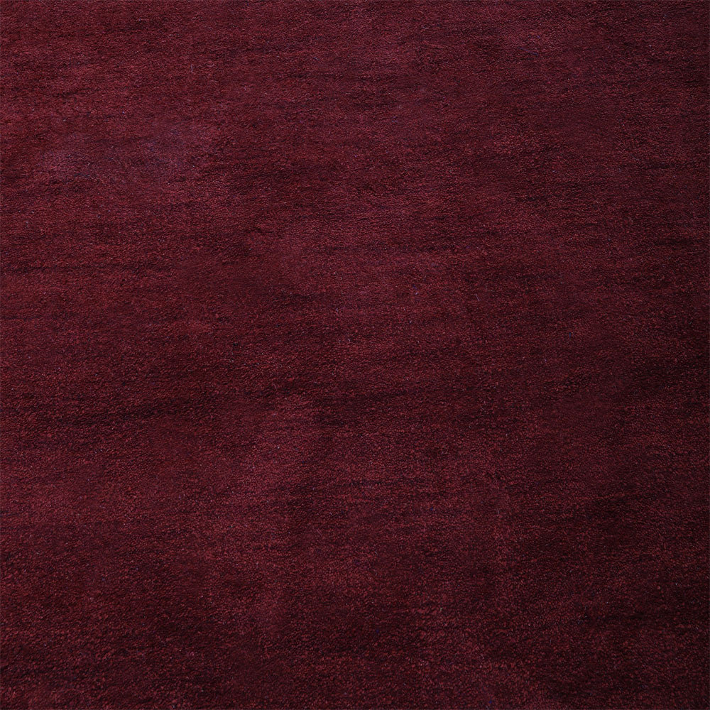 Solid Hand Knotted Wool Rug