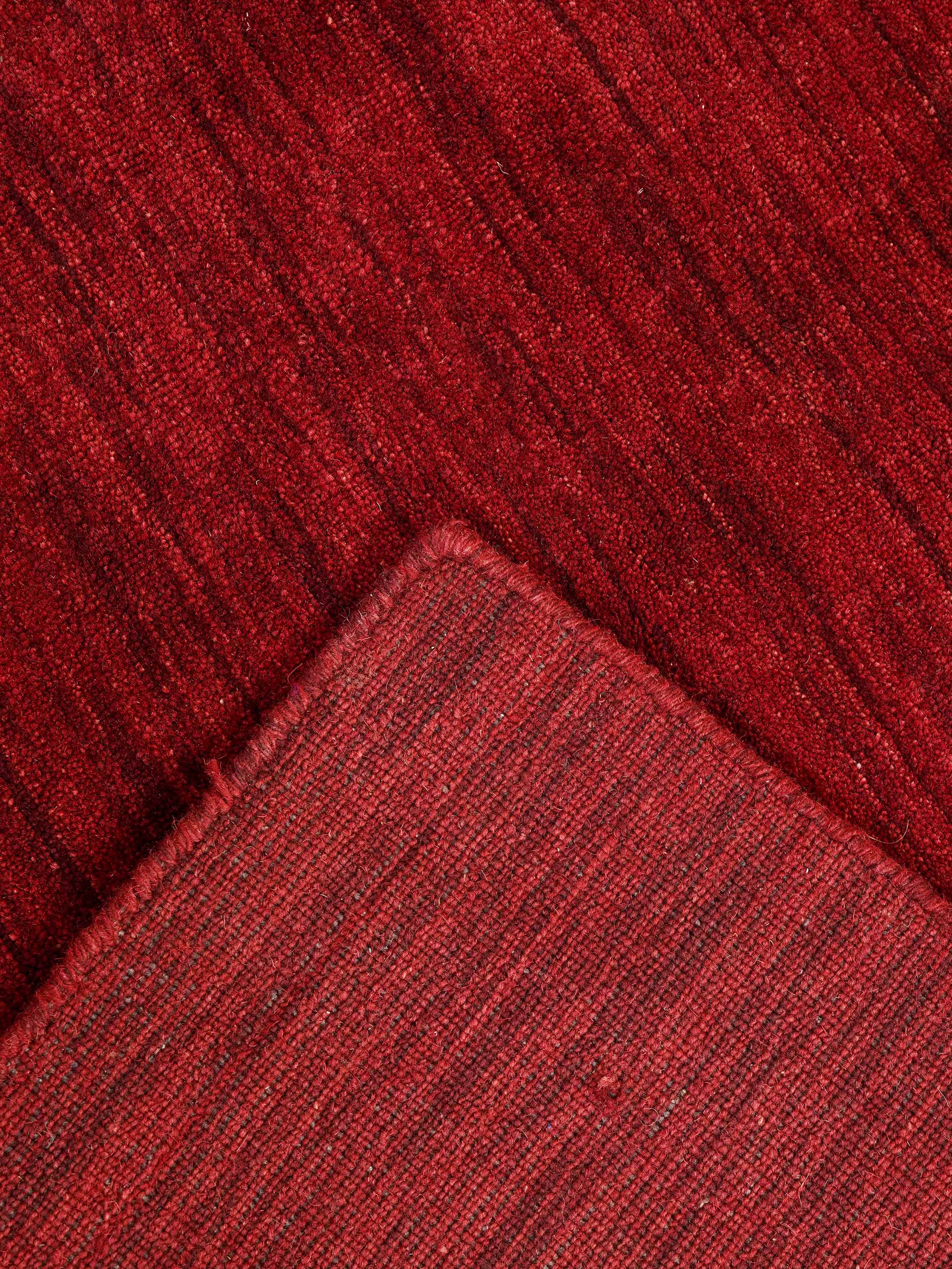 Solid Hand Knotted Wool Rug
