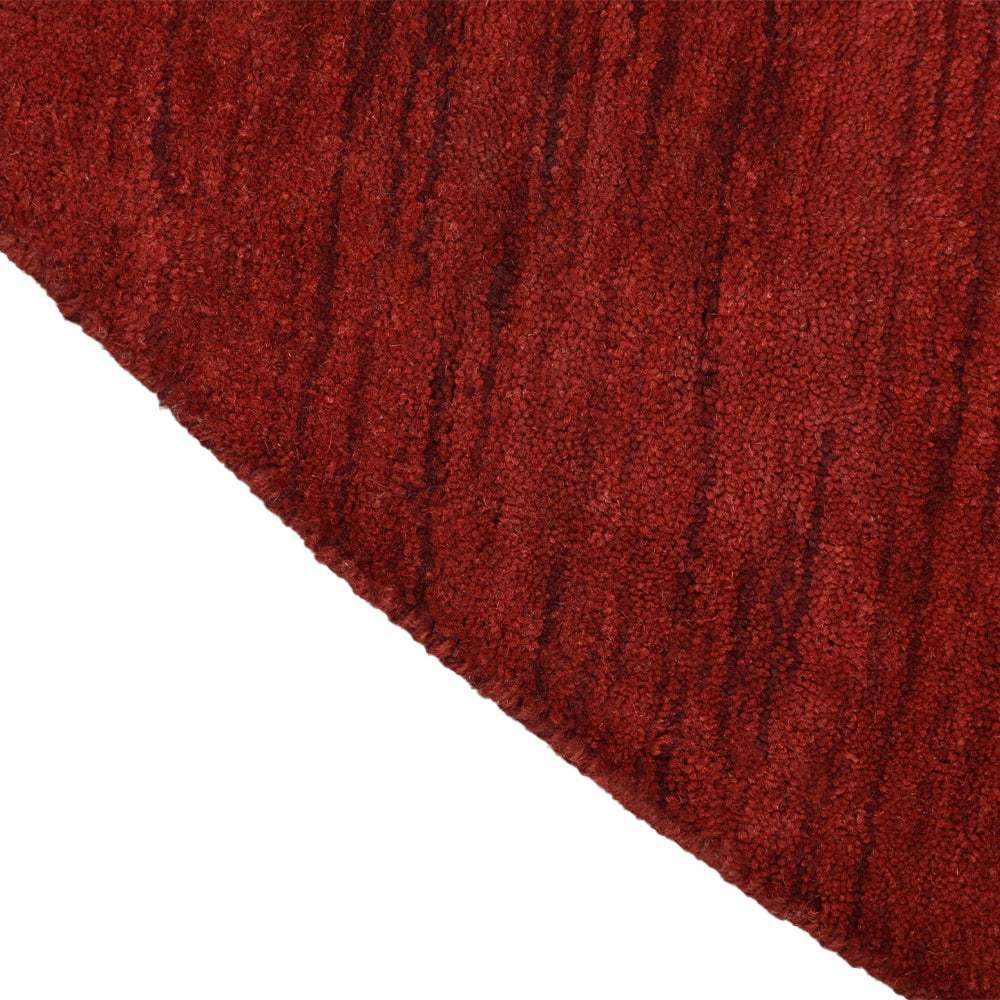 Solid Hand Knotted Wool Rug
