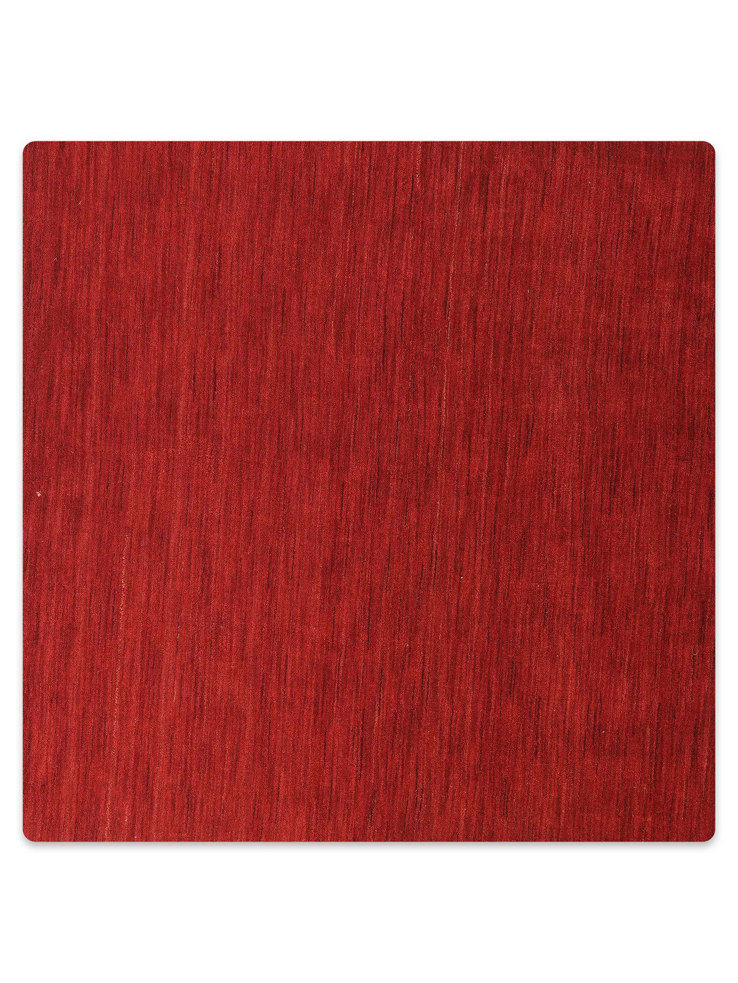 Solid Hand Knotted Wool Rug