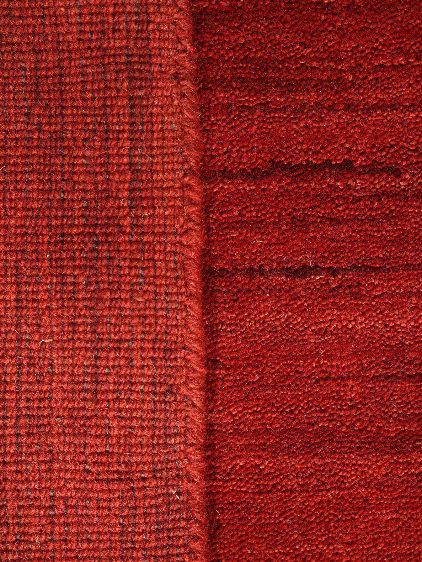 Solid Hand Knotted Wool Rug