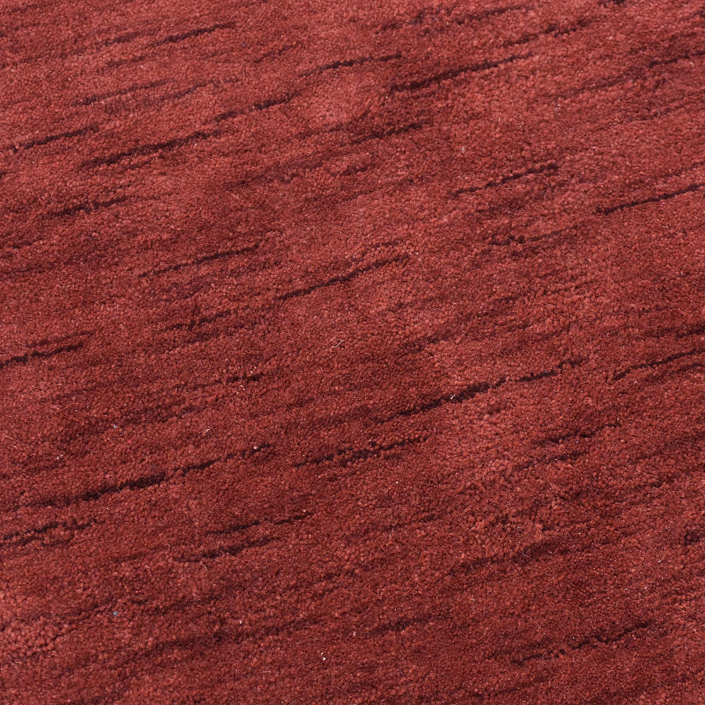 Solid Hand Knotted Wool Rug