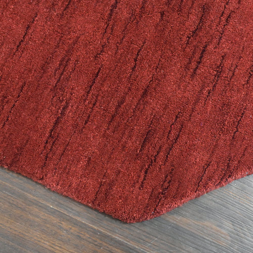 Solid Hand Knotted Wool Rug
