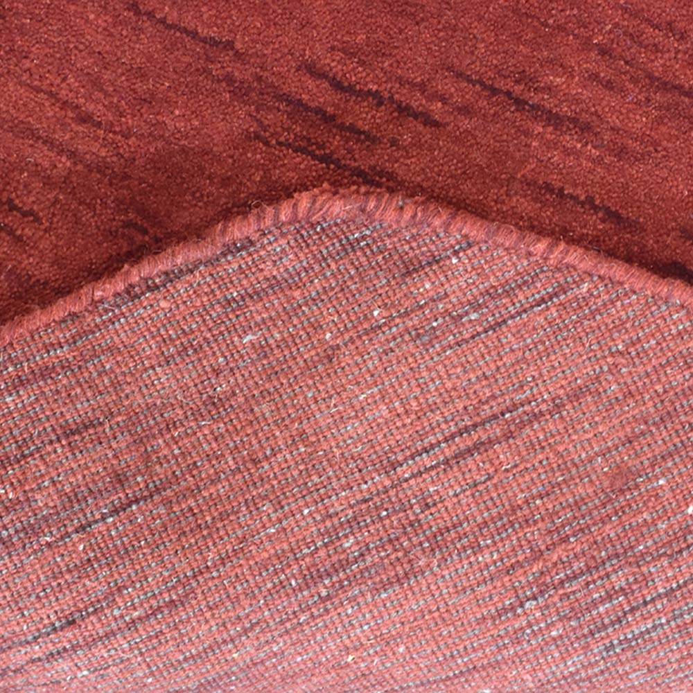 Solid Hand Knotted Wool Rug