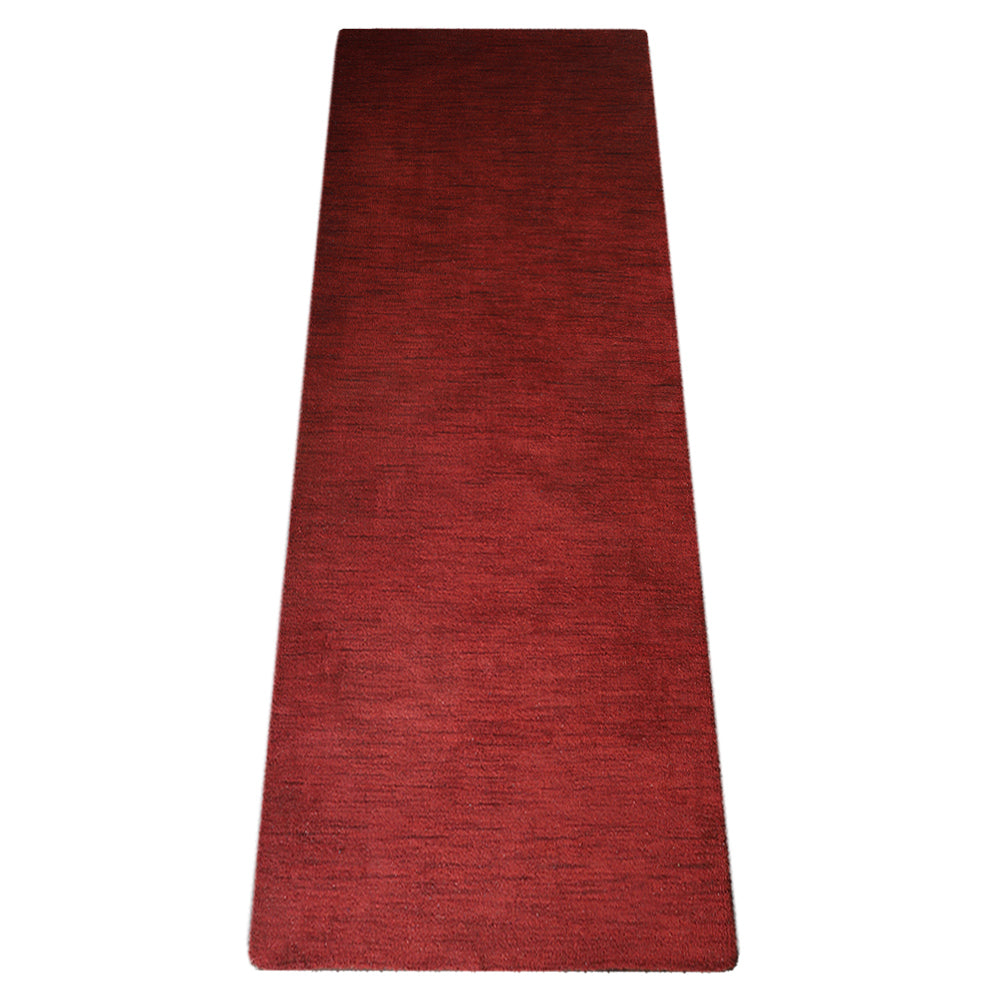 Solid Hand Knotted Wool Rug