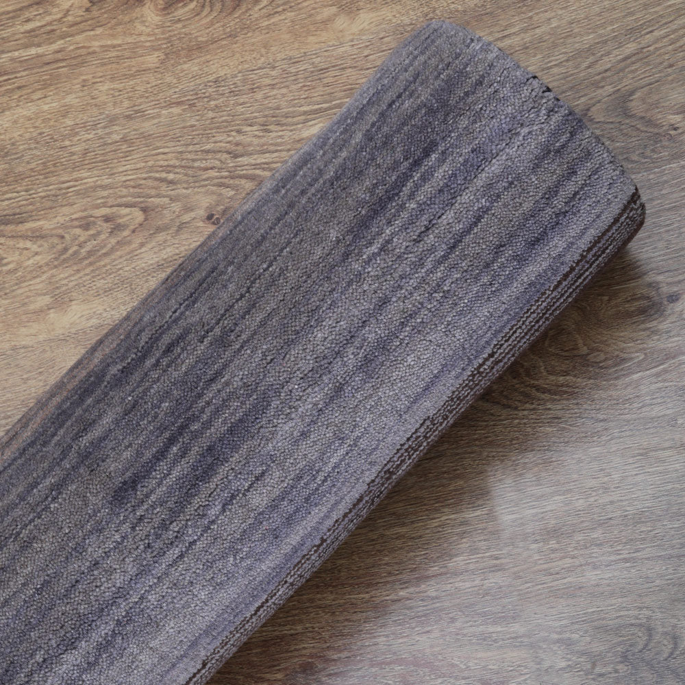 Brown Beige Hand Knotted Wool Rug
