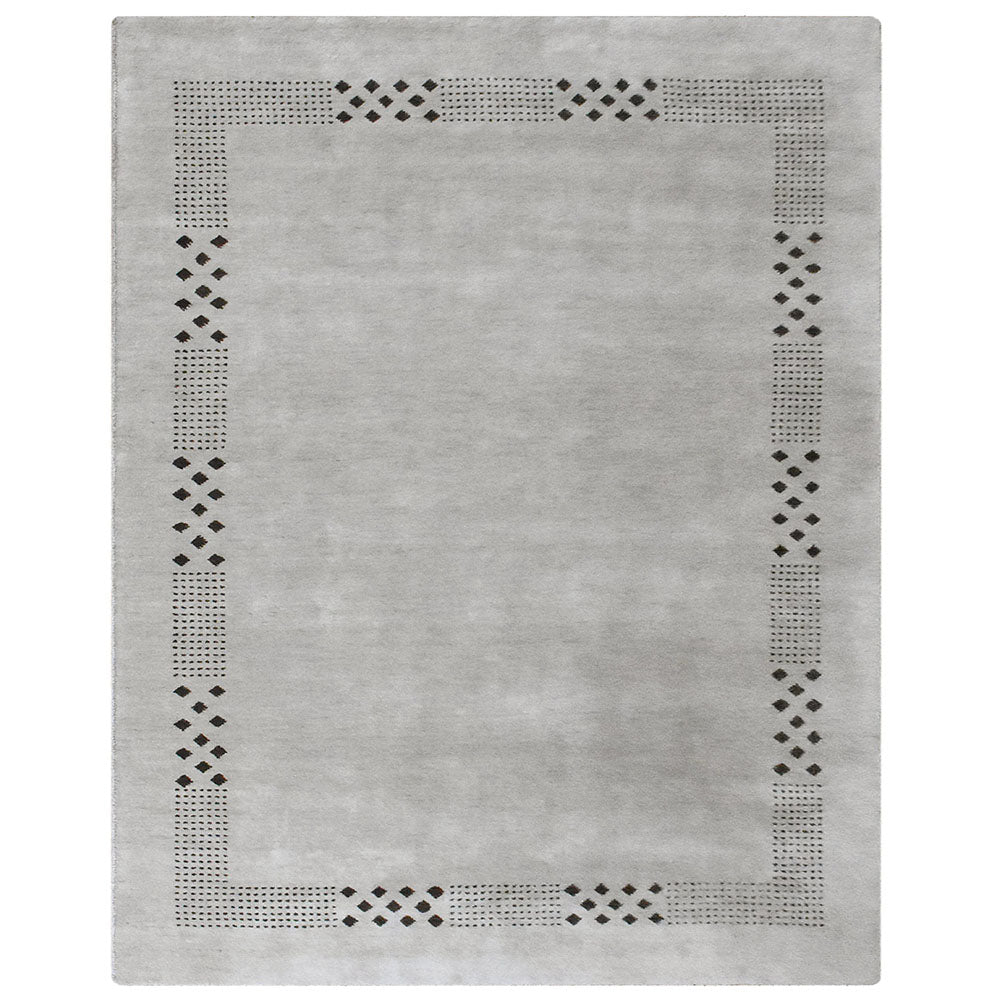 Teal Hand Knotted Wool Rug