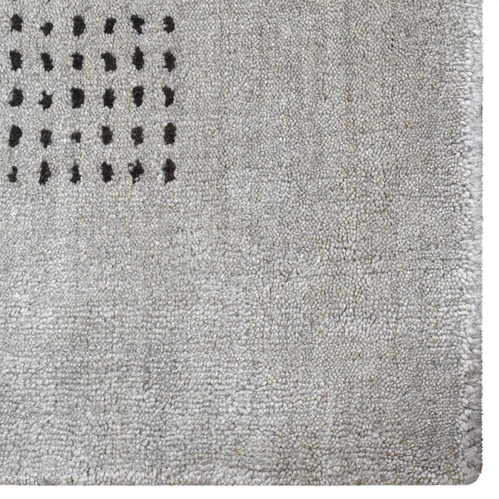 Teal Hand Knotted Wool Rug
