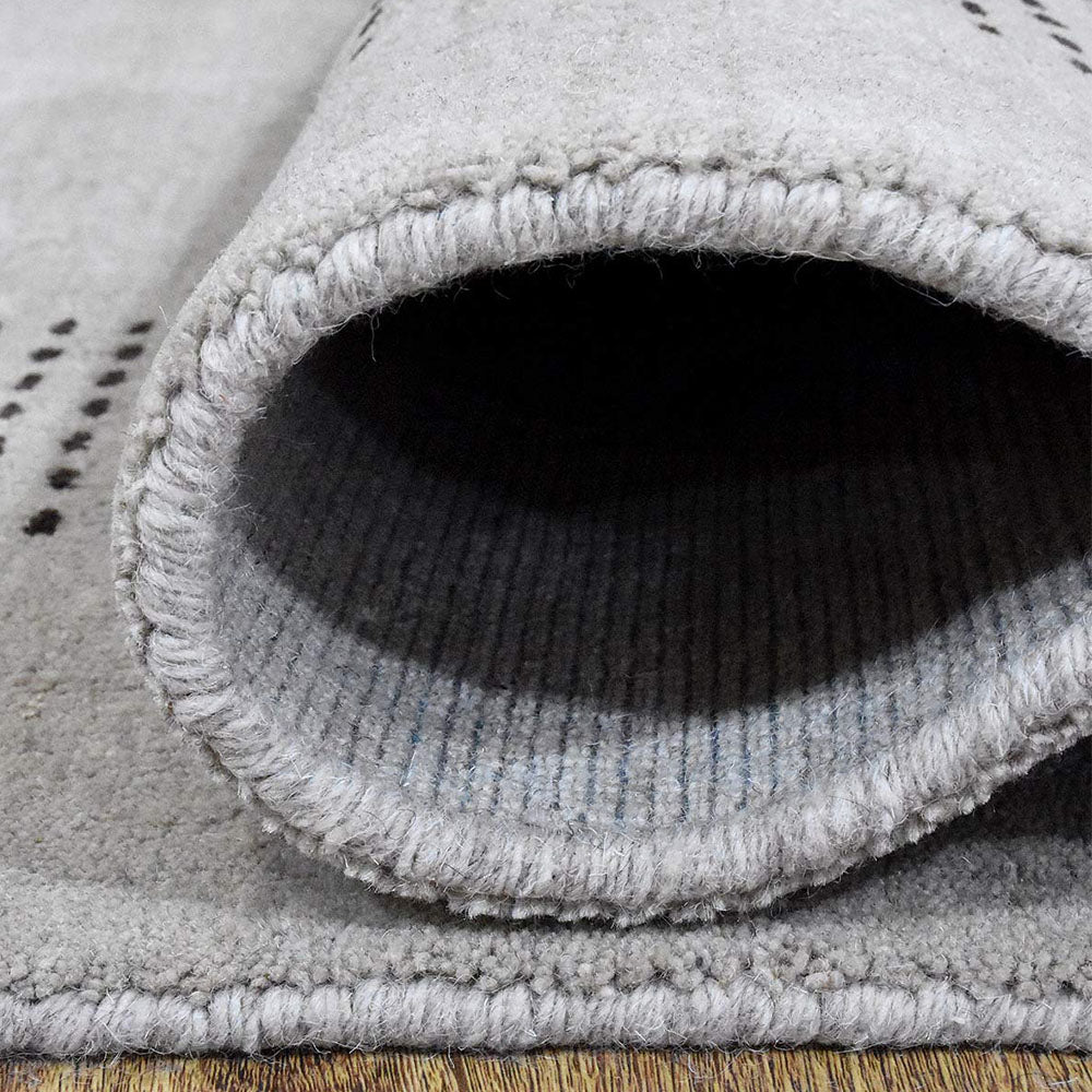 Teal Hand Knotted Wool Rug