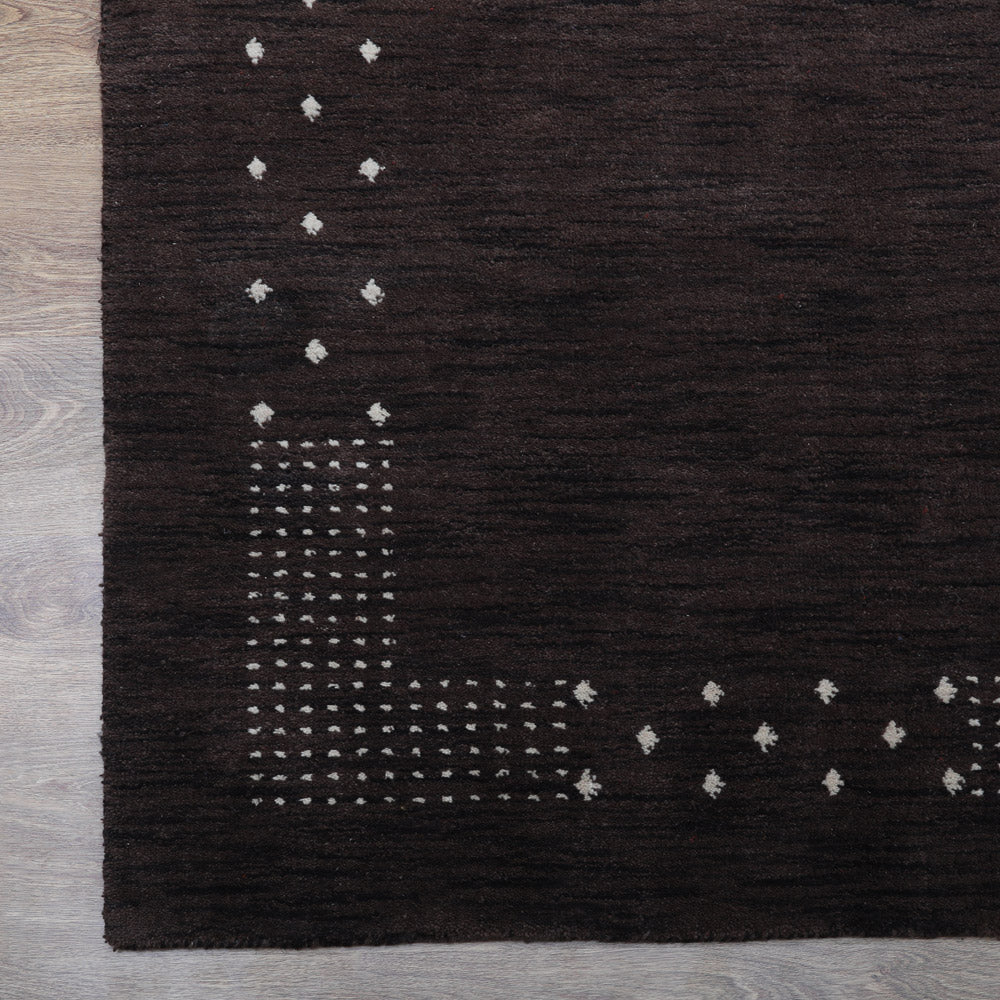 Teal Hand Knotted Wool Rug