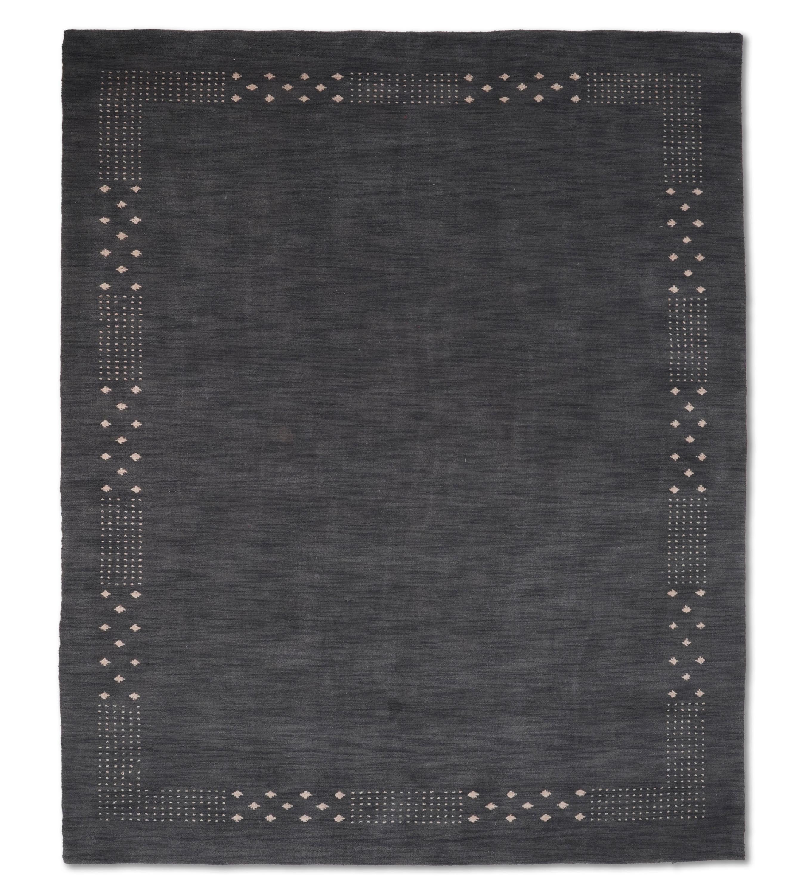 Teal Hand Knotted Wool Rug