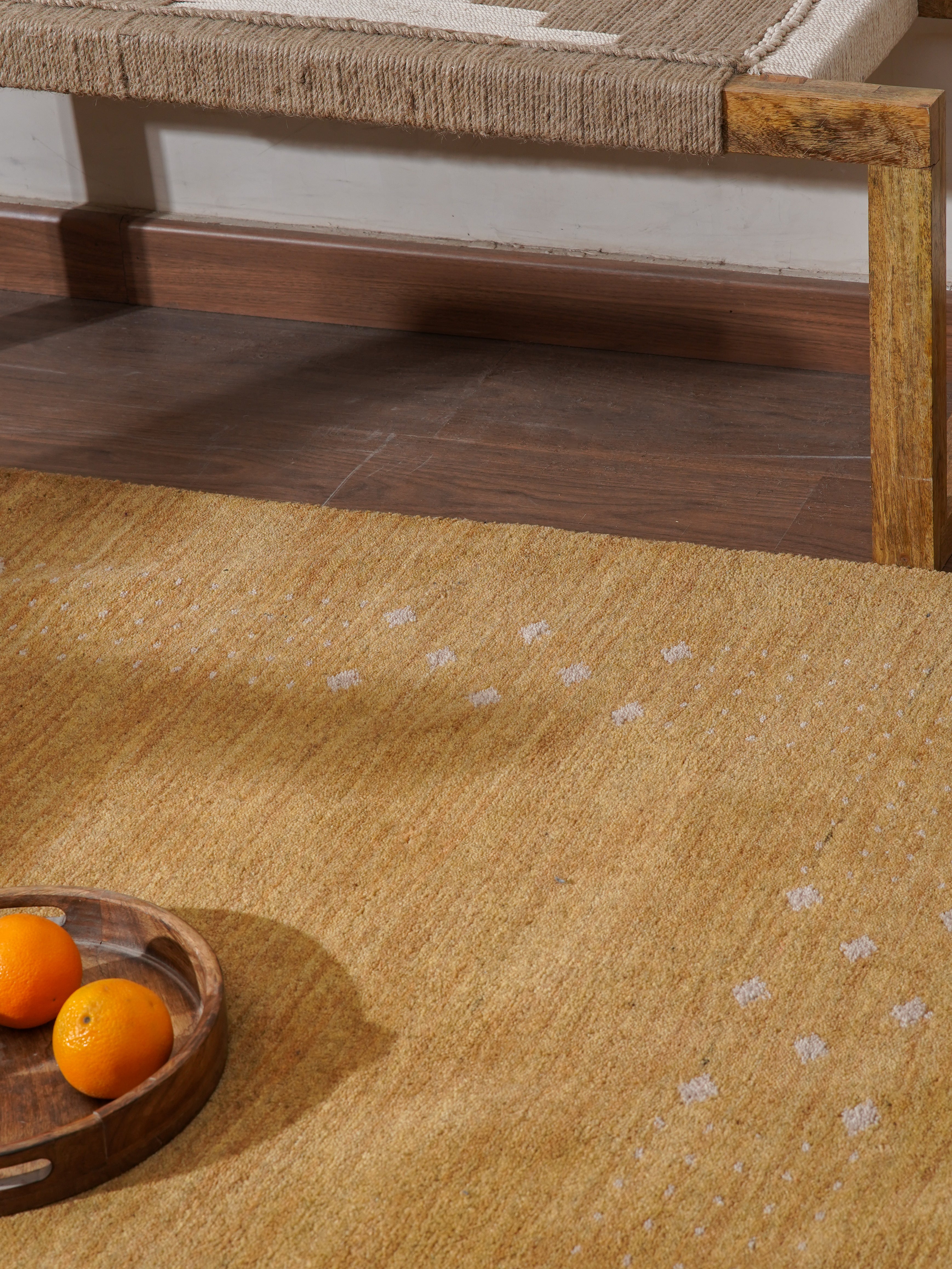 Teal Hand Knotted Wool Rug