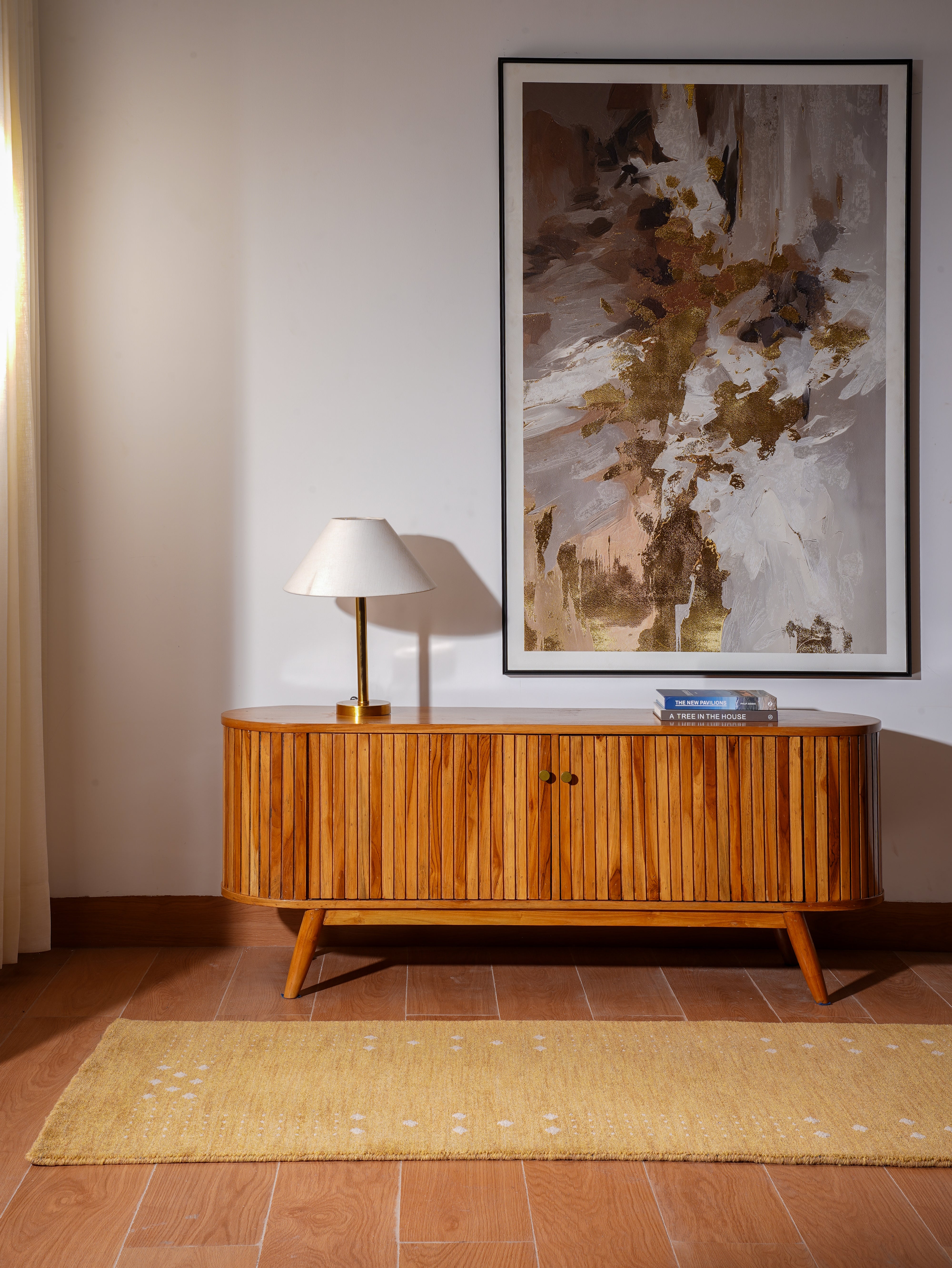 Teal Hand Knotted Wool Rug