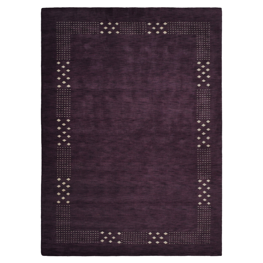 Teal Hand Knotted Wool Rug