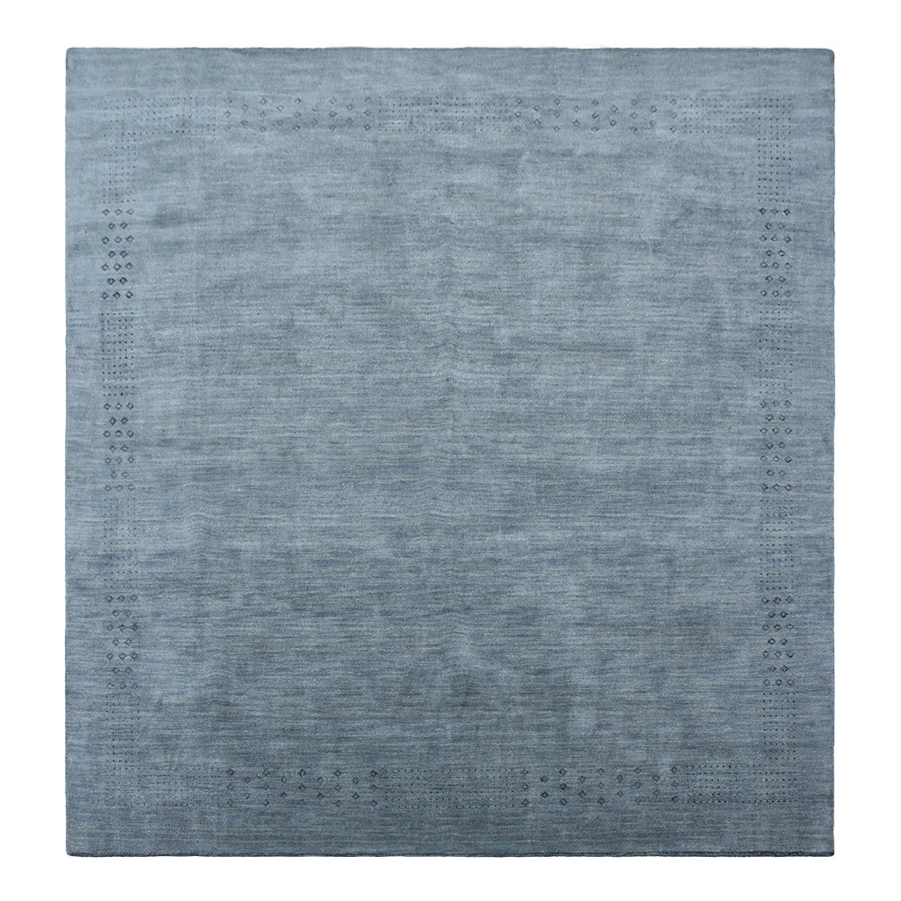 Teal Hand Knotted Wool Rug