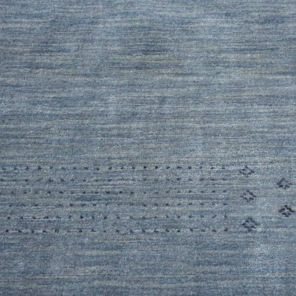 Teal Hand Knotted Wool Rug