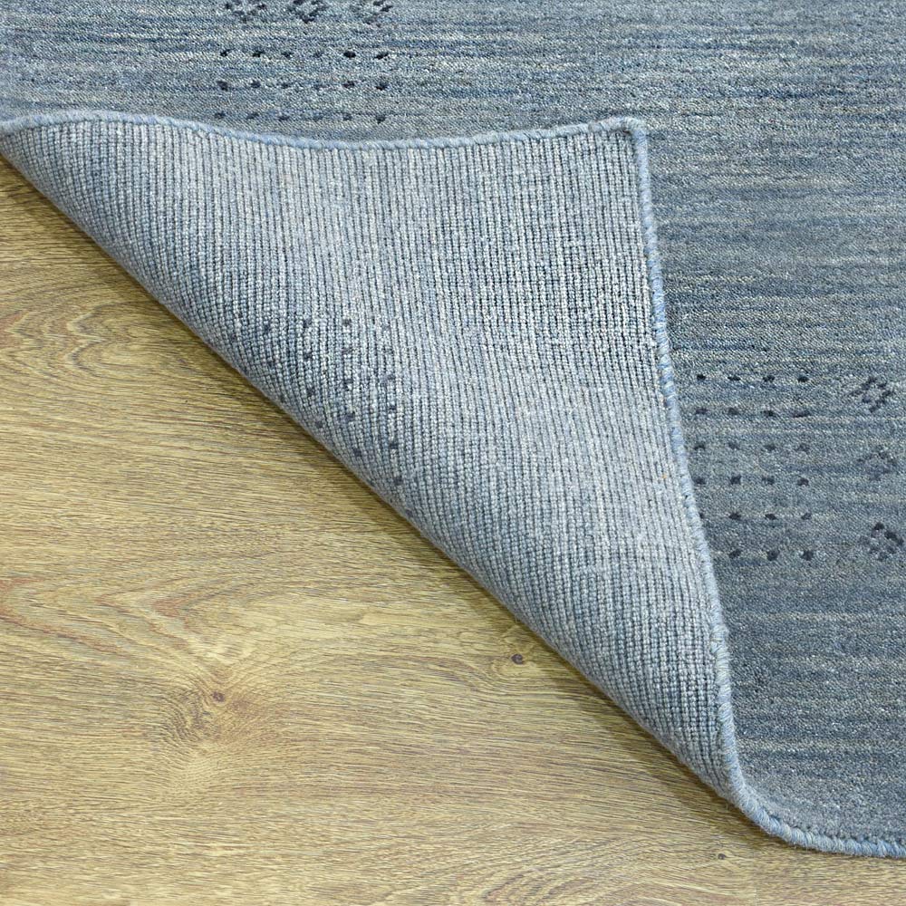 Teal Hand Knotted Wool Rug