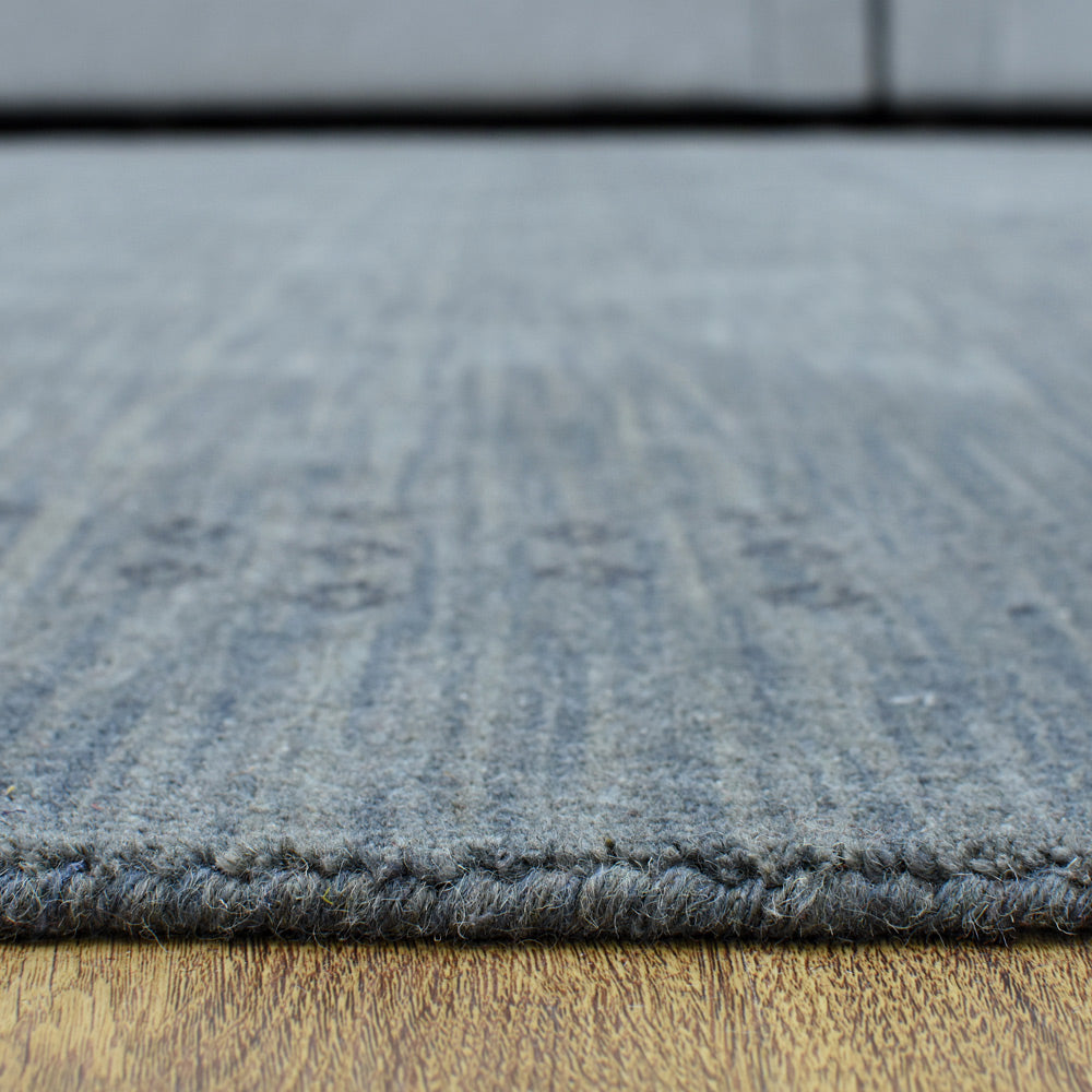 Teal Hand Knotted Wool Rug
