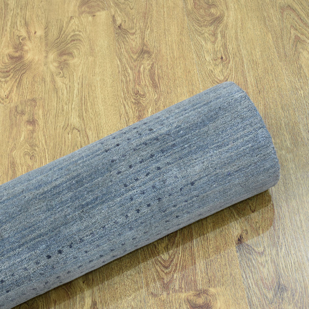 Teal Hand Knotted Wool Rug
