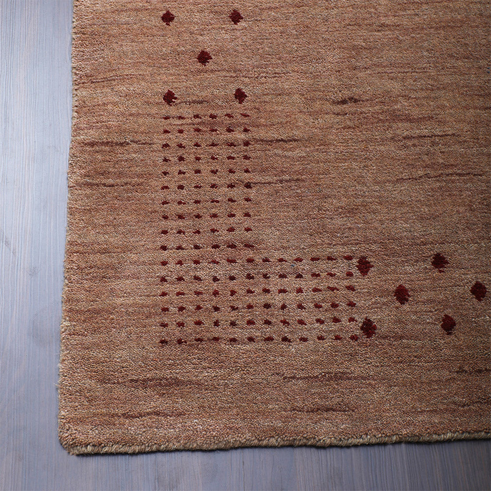 Teal Hand Knotted Wool Rug