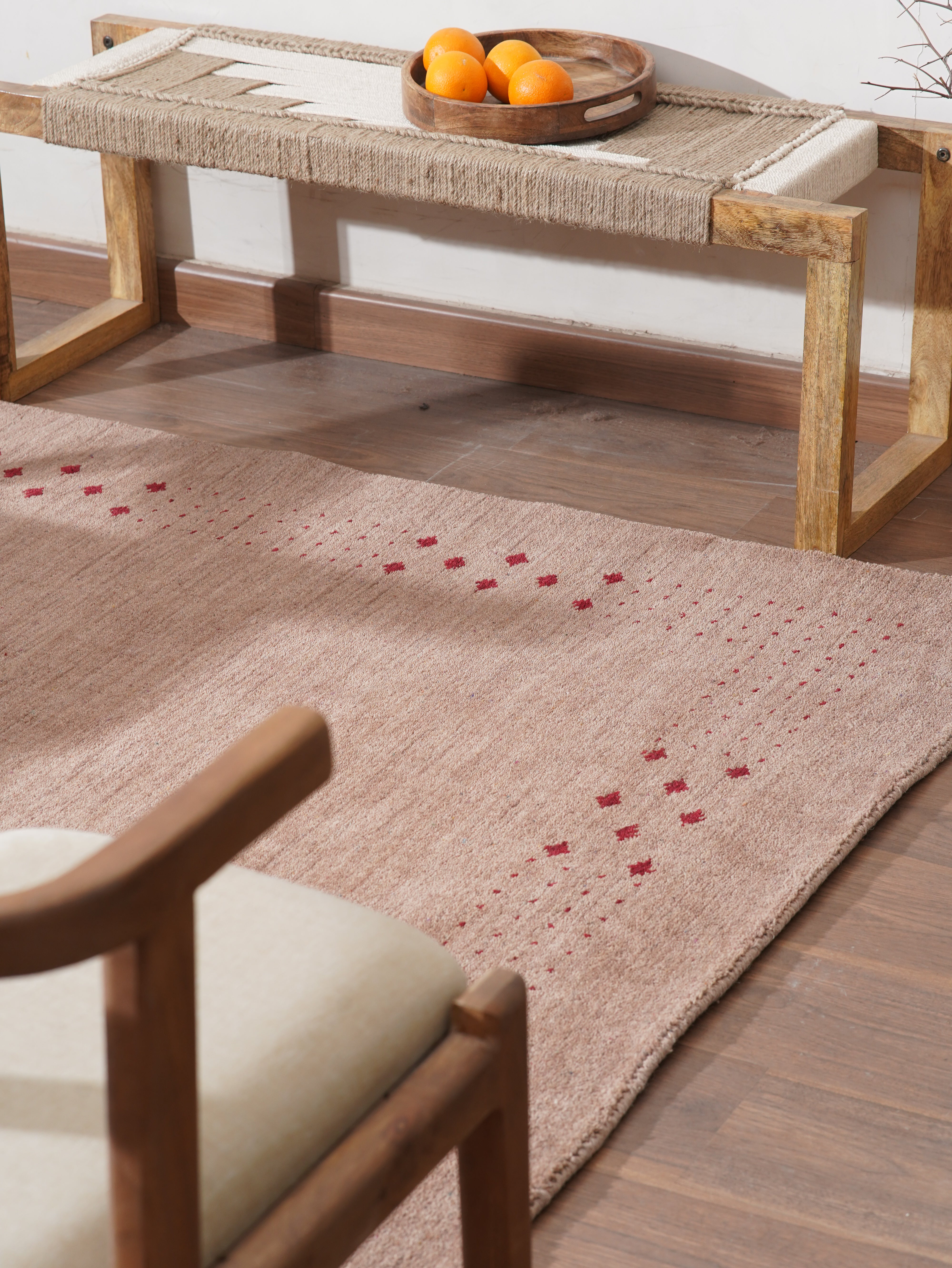 Teal Hand Knotted Wool Rug