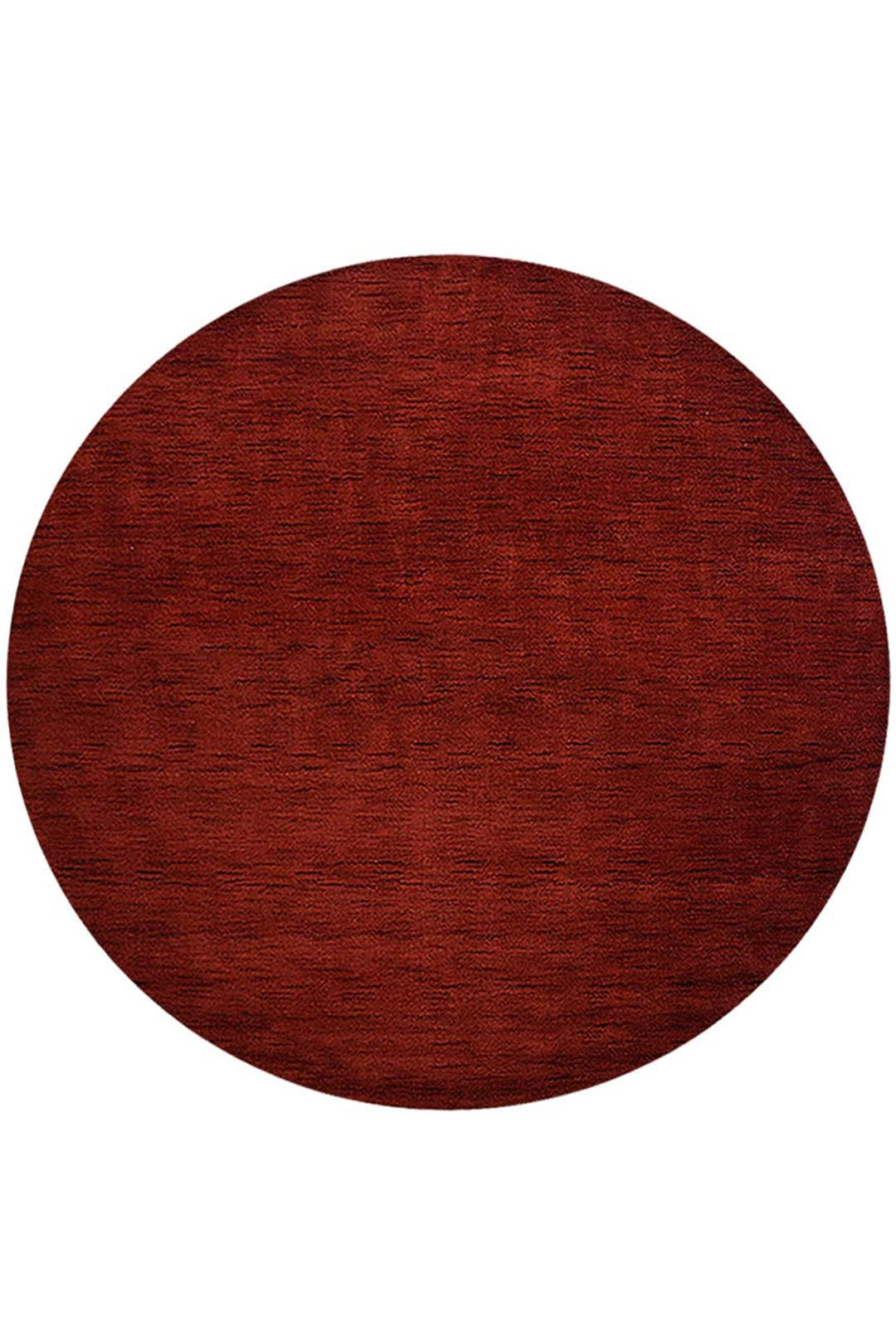 Red Solid Hand Knotted Wool Rug