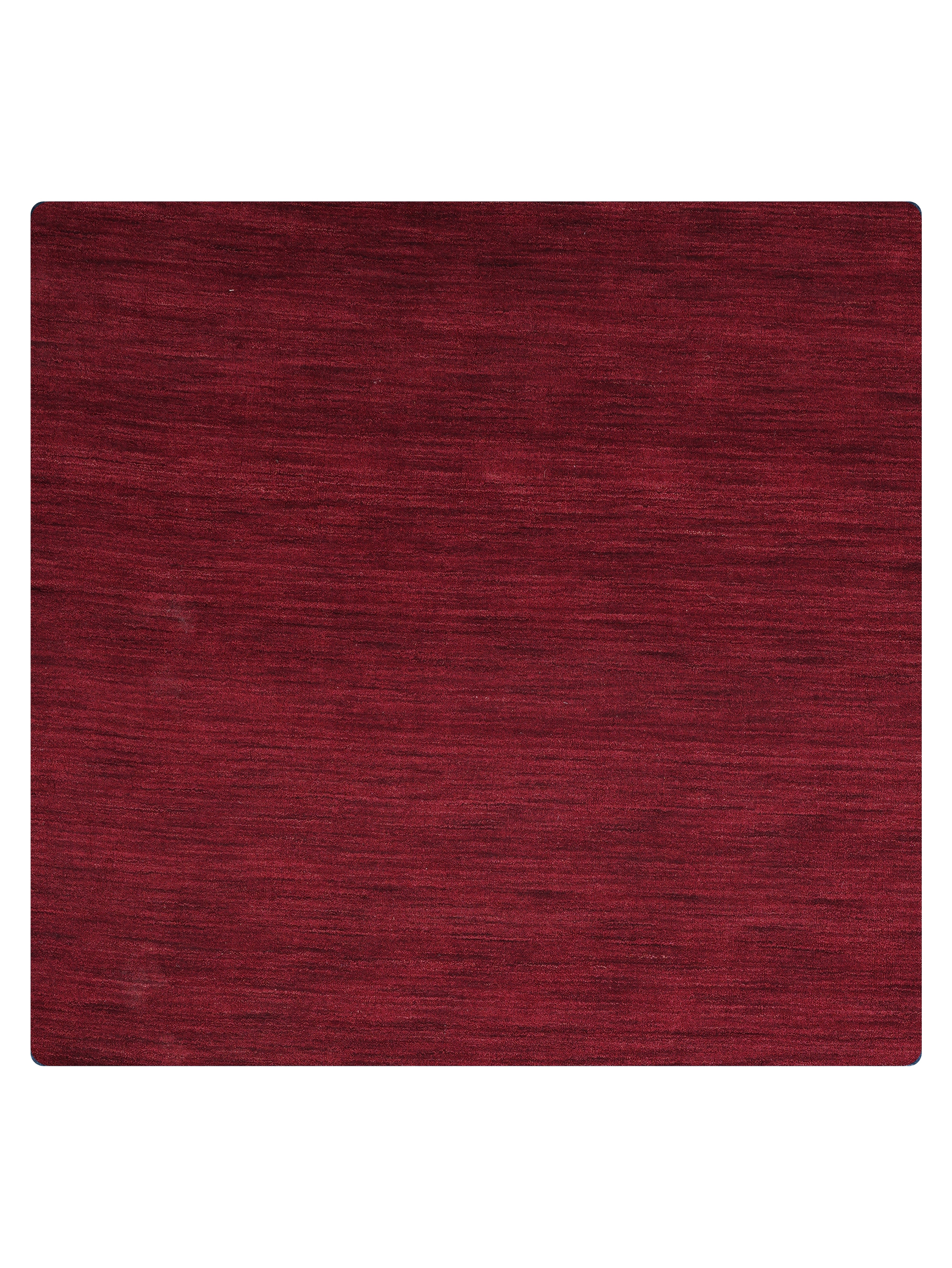 Red Solid Hand Knotted Wool Rug