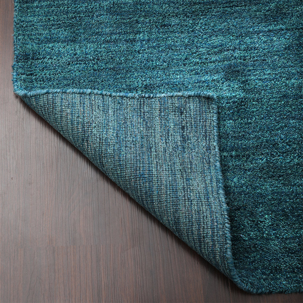 Solid Hand Knotted Silk Rug