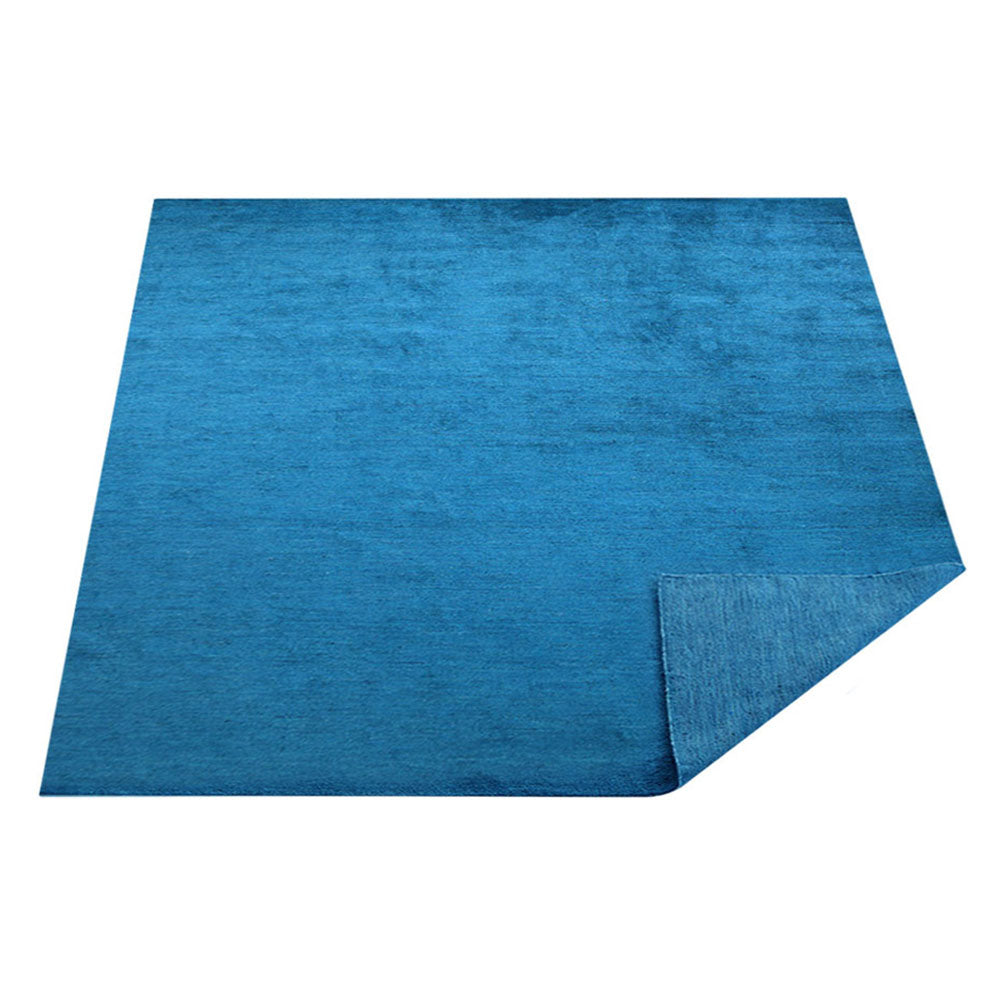 Solid Hand Knotted Silk Rug