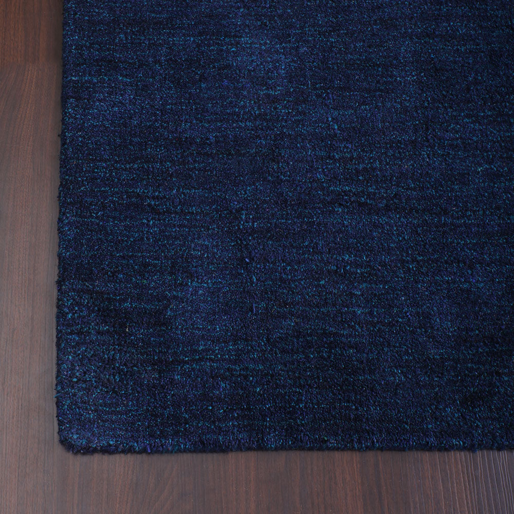 Solid Hand Knotted Silk Rug