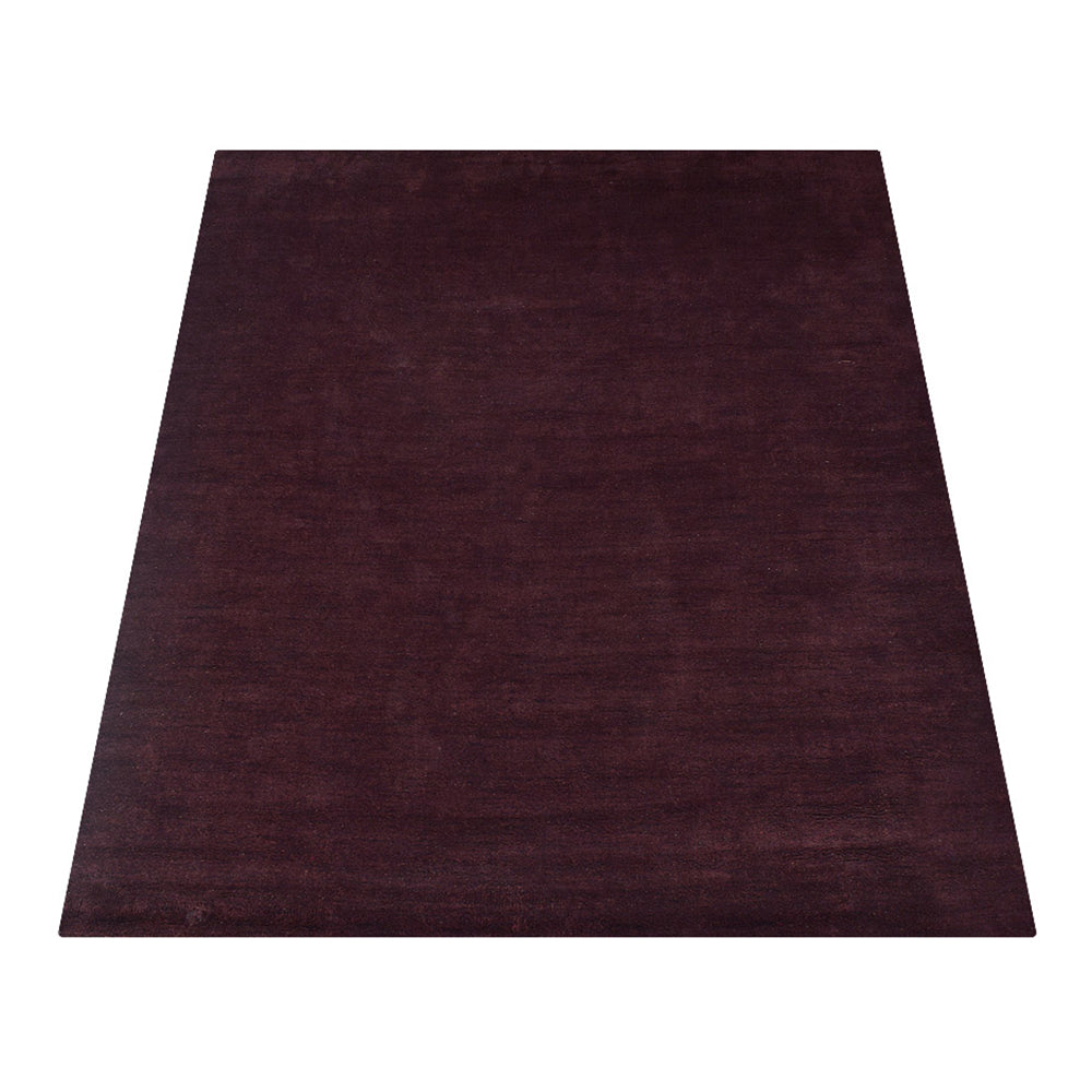 Solid Hand Knotted Silk Rug