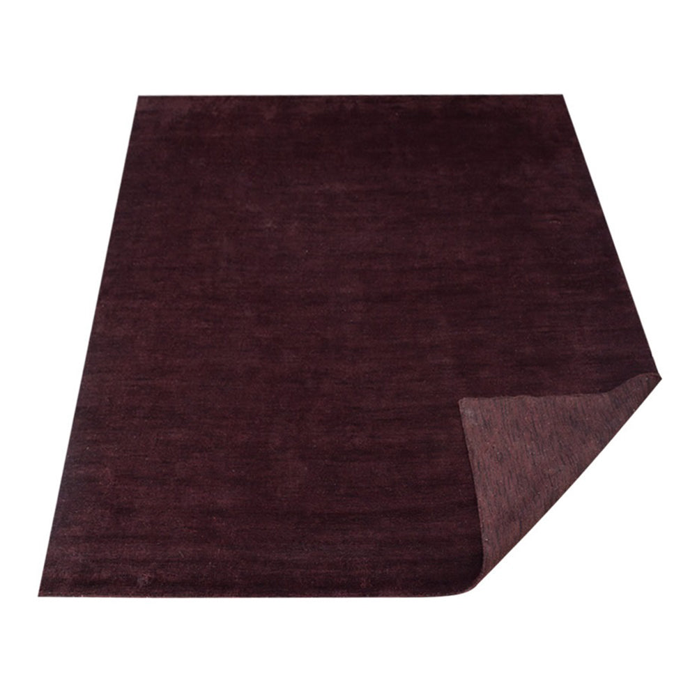 Solid Hand Knotted Silk Rug