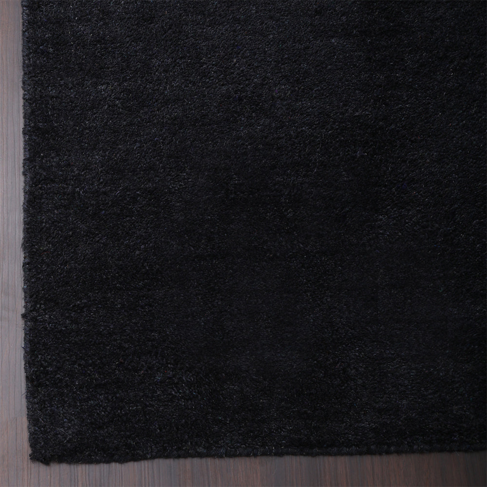 Solid Hand Knotted Silk Rug