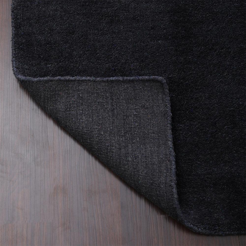 Solid Hand Knotted Silk Rug
