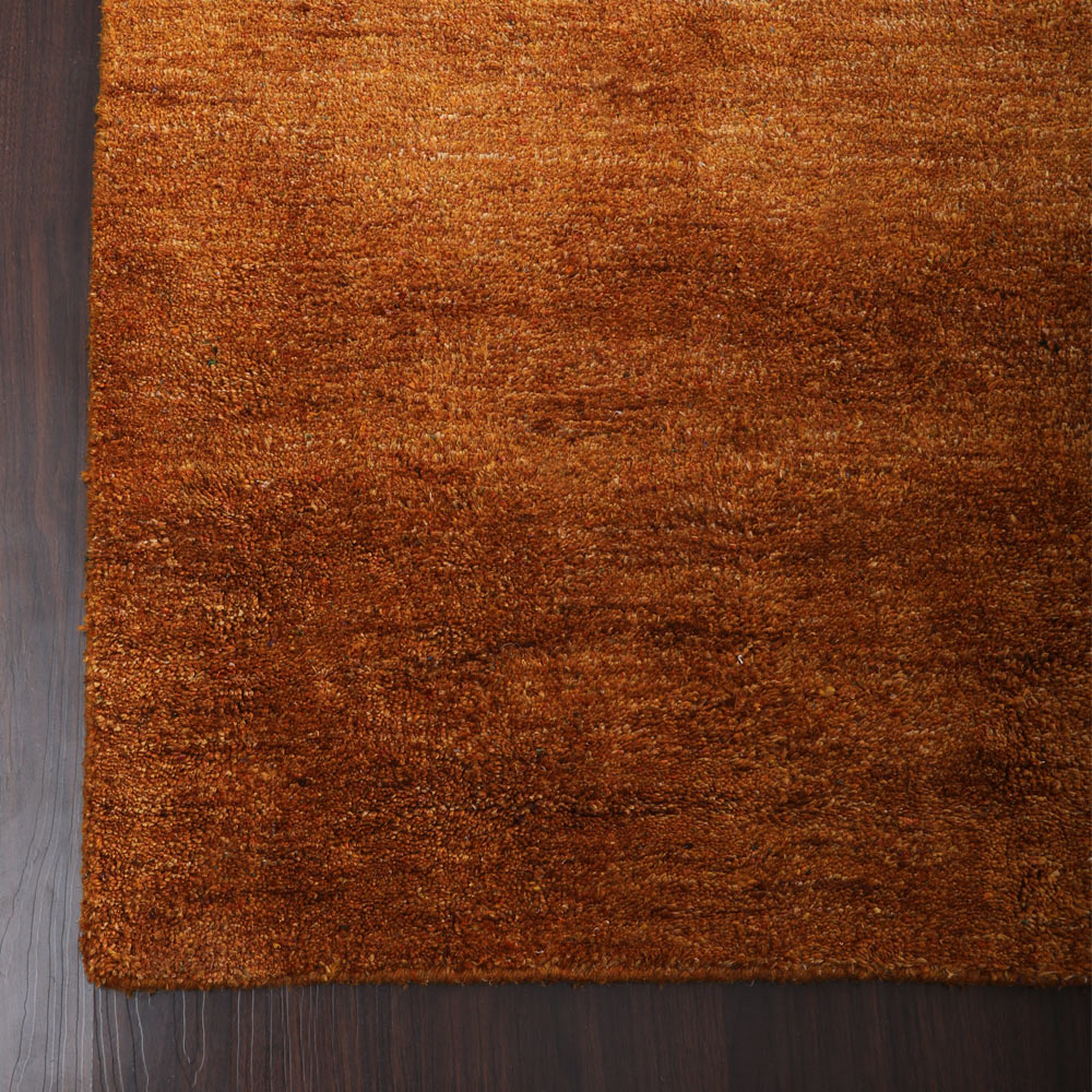 Solid Hand Knotted Silk Rug