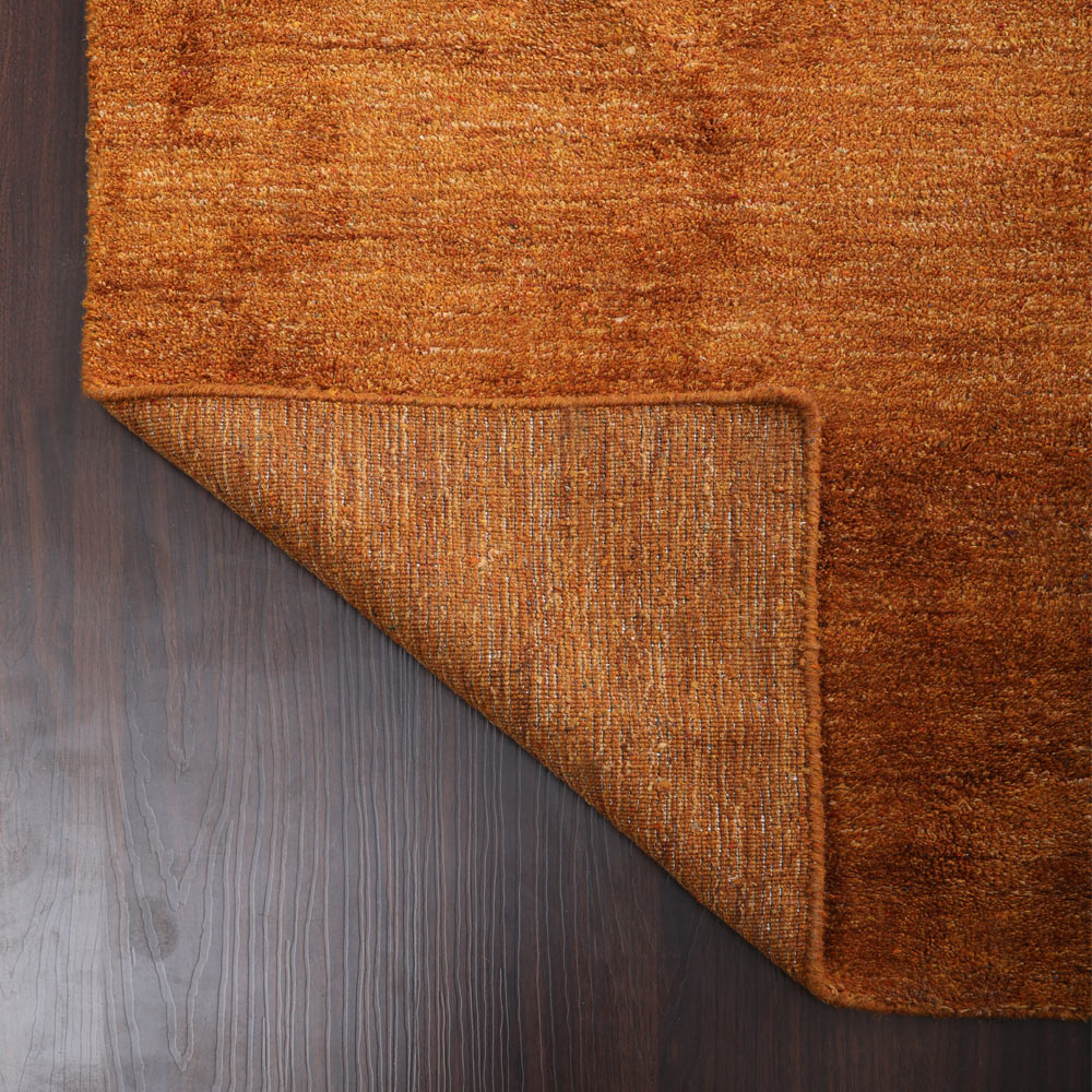 Solid Hand Knotted Silk Rug